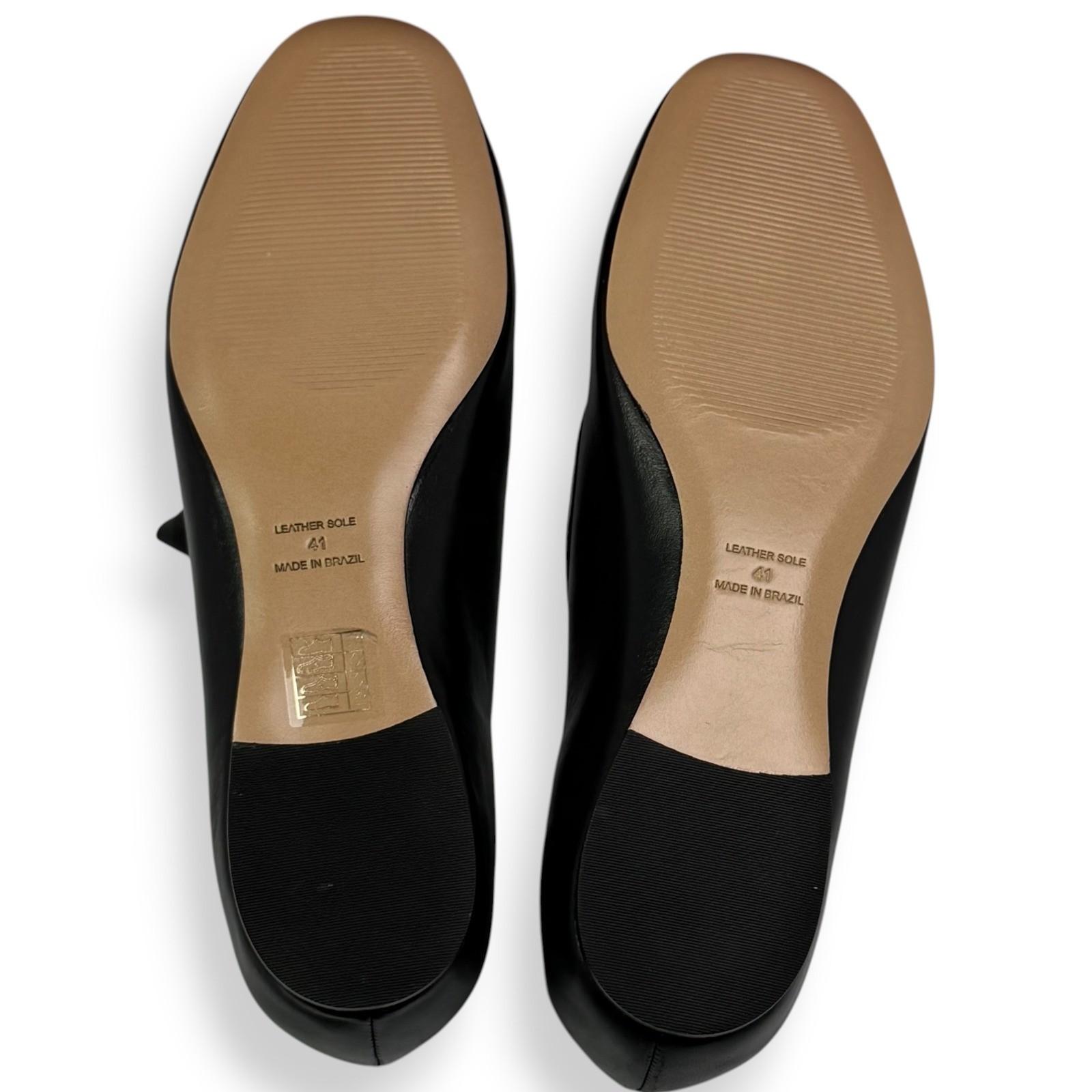 Maeve Mary Jane Flats NIB $168 Anthropologie 41/10-10.5 Black Leather Knot Bow