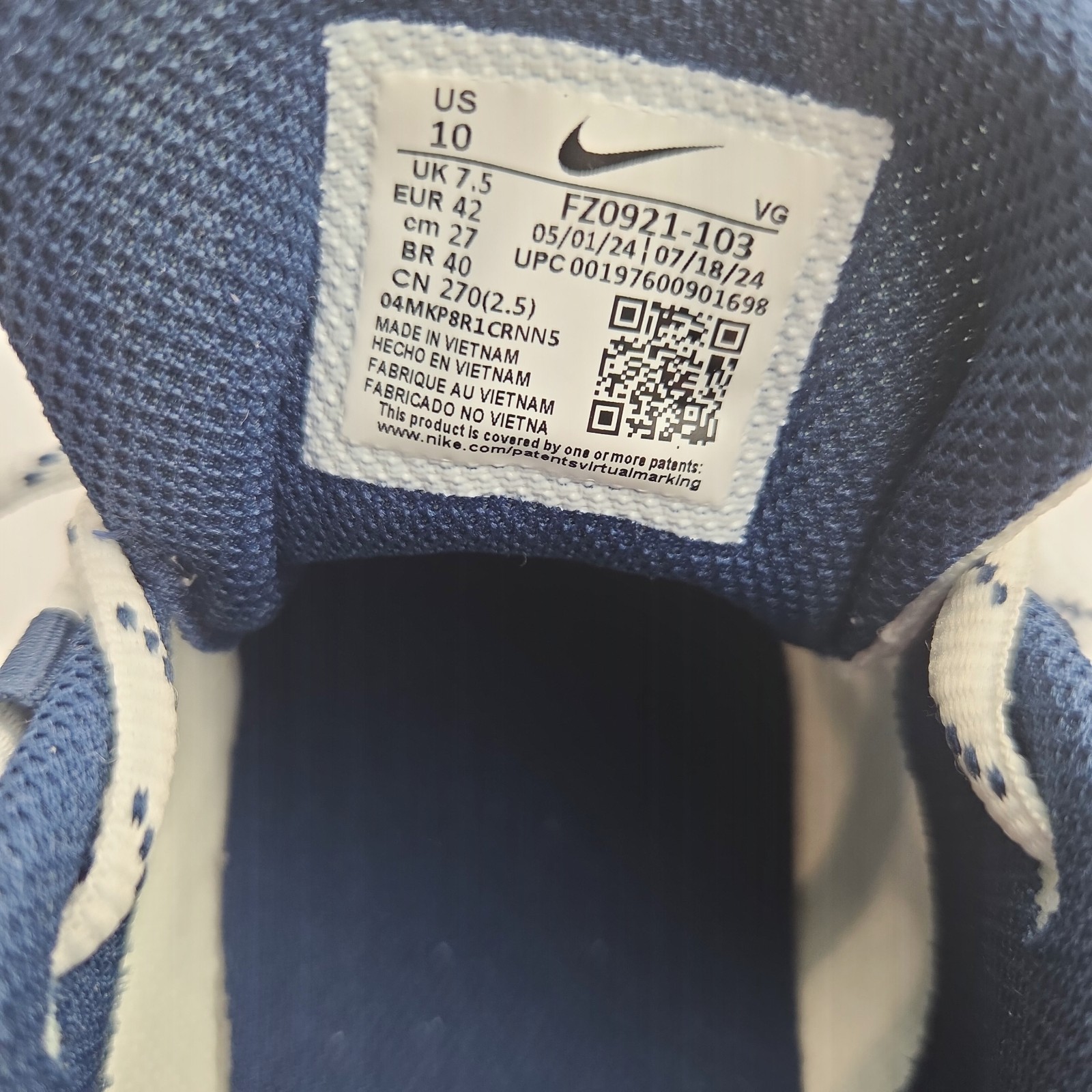 Nike Hyperdiamond4 Pro MCS Womens 10 Low Top Softball Cleats Navy White Athletic