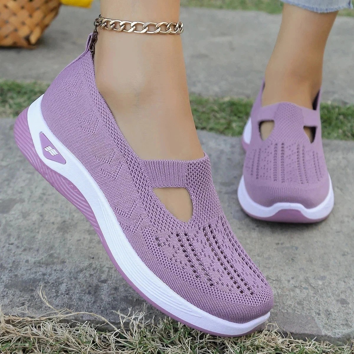 Women’s Breathable Slip On Sneakers Lightweight Orthopedic Summer Walking Shoes