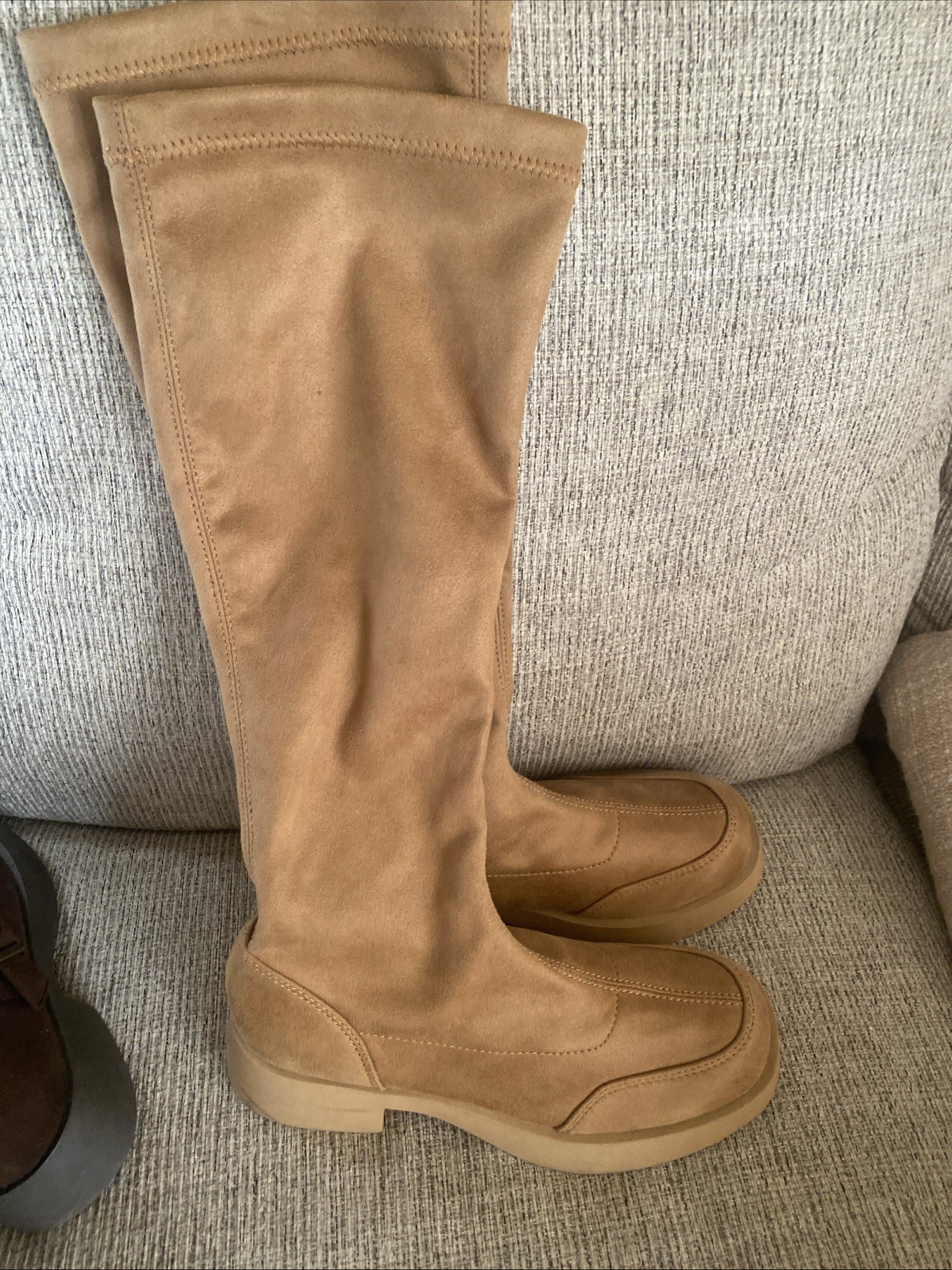 BC Footwear Brown Or Beige Suede Boots Women Shoes US 6 Knee High New