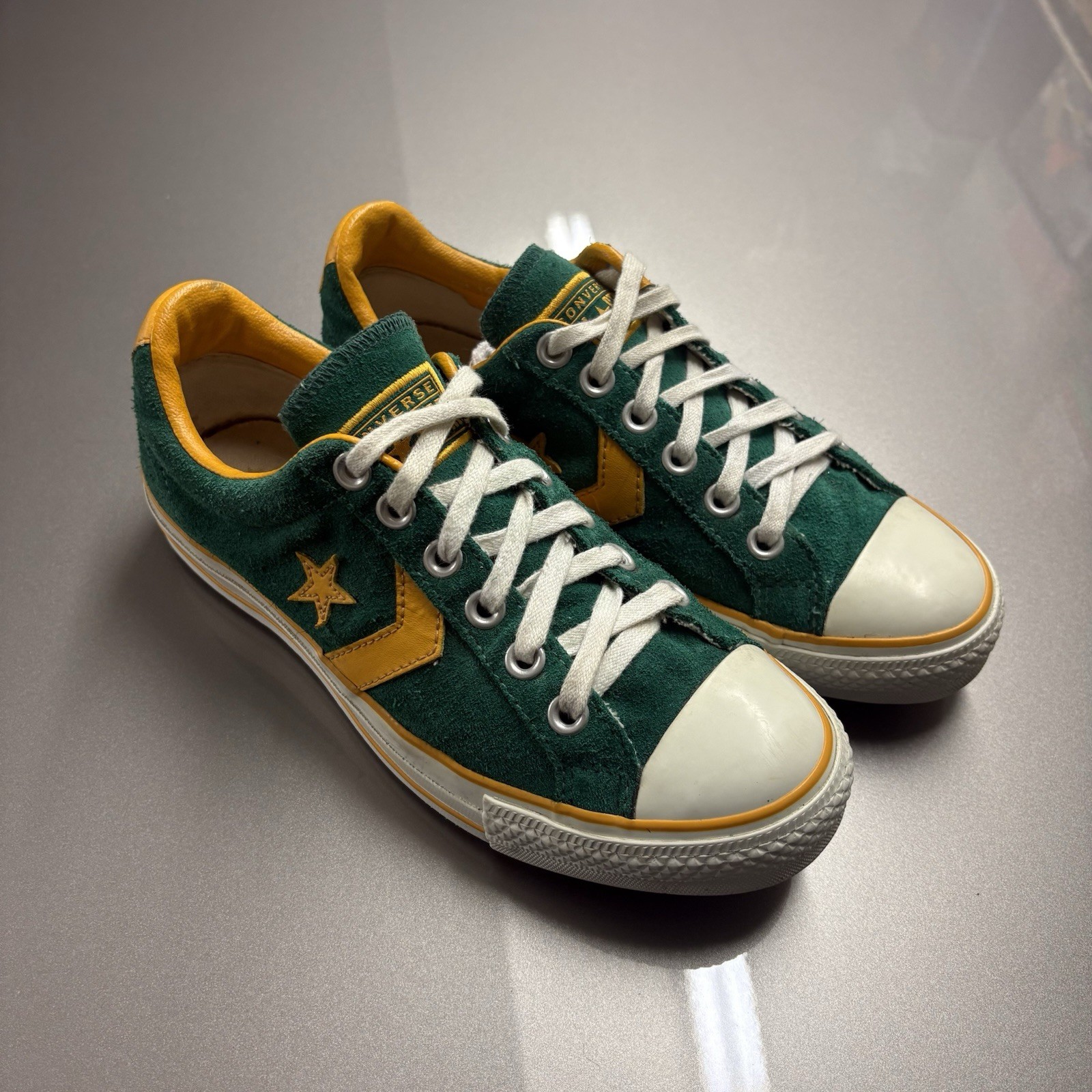 Converse Chuck Taylor All-Star Pro Leather Green Yellow, Men’s 6, Women’s 8