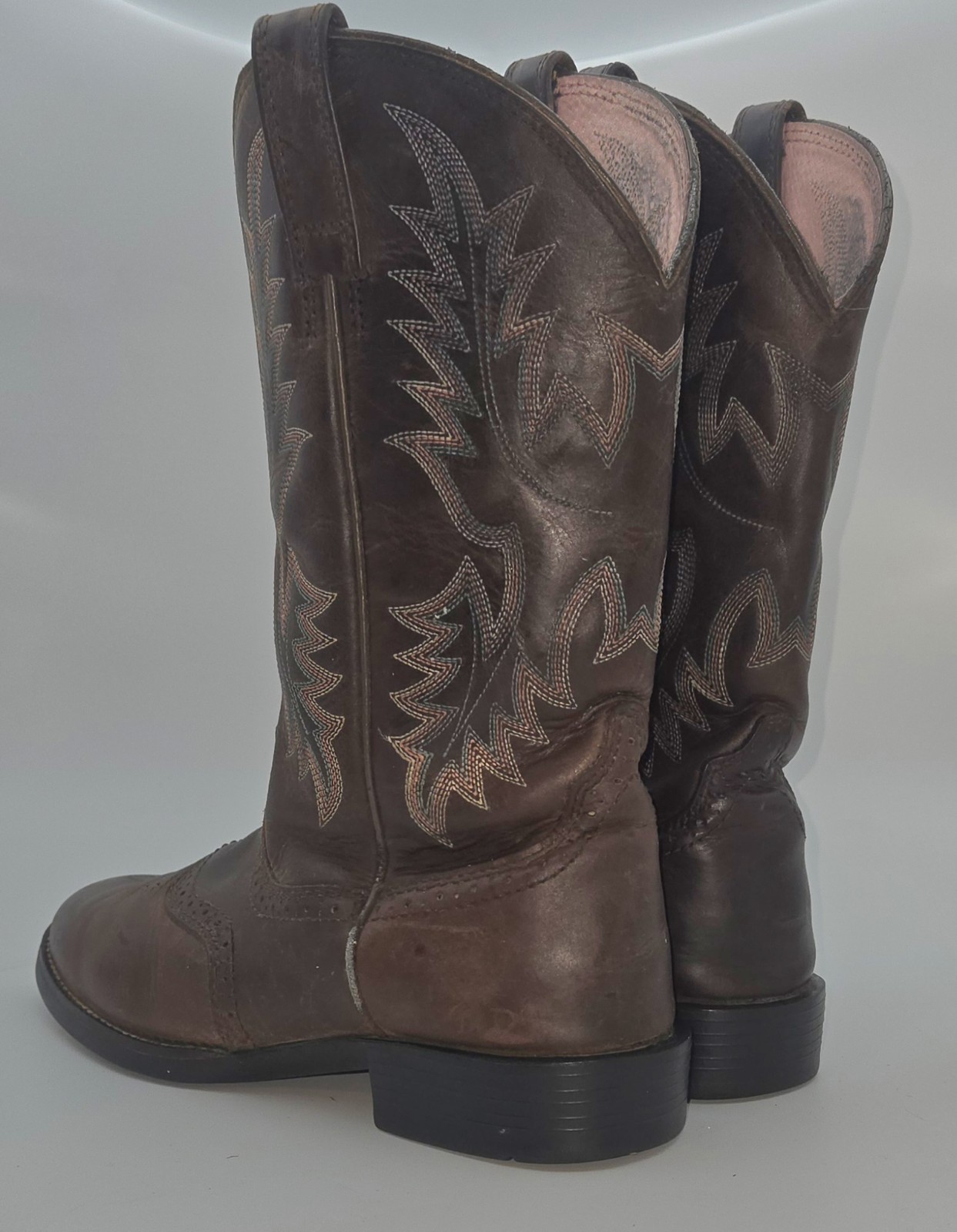 Ariat Heritage Stockman Women 9.5 B Brown Leather Cowboy Western Boots 29427