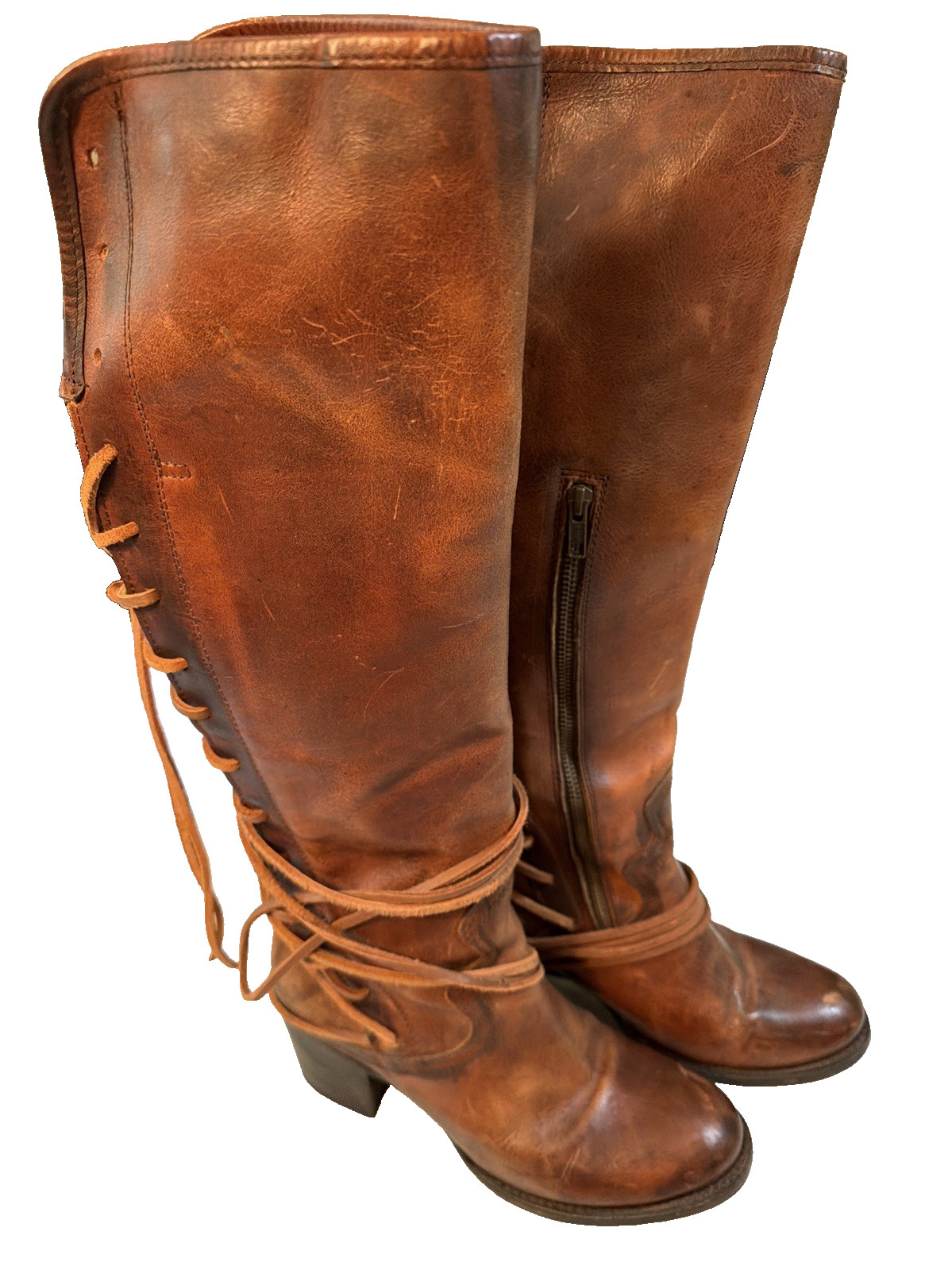 Freebird By Steven COAL Knee- High Leather Boots Brown Women’s 9
