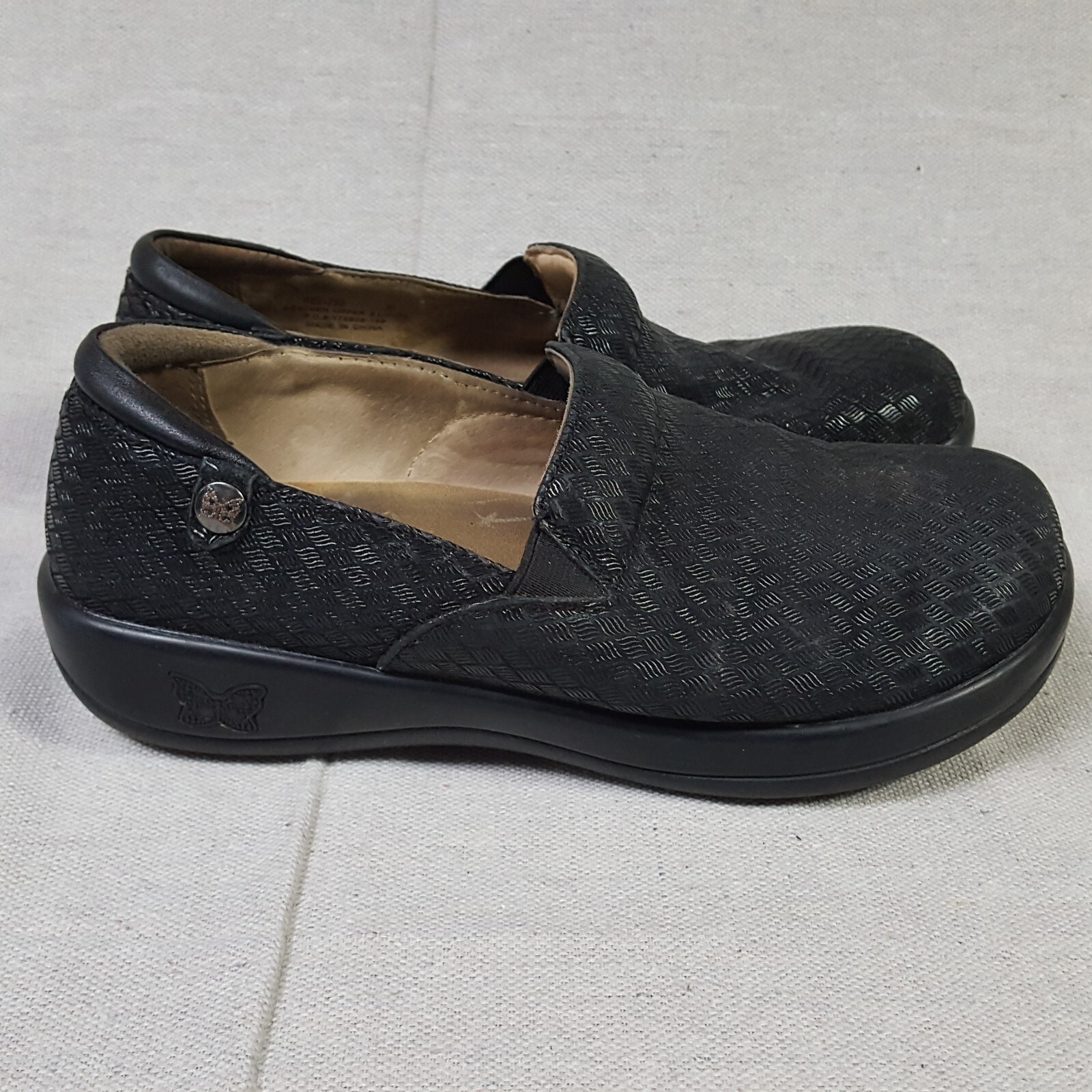 Alegria Clogs Womens 36( US 6.5) Keli Black Diamond Leather KEL-752 Shoes