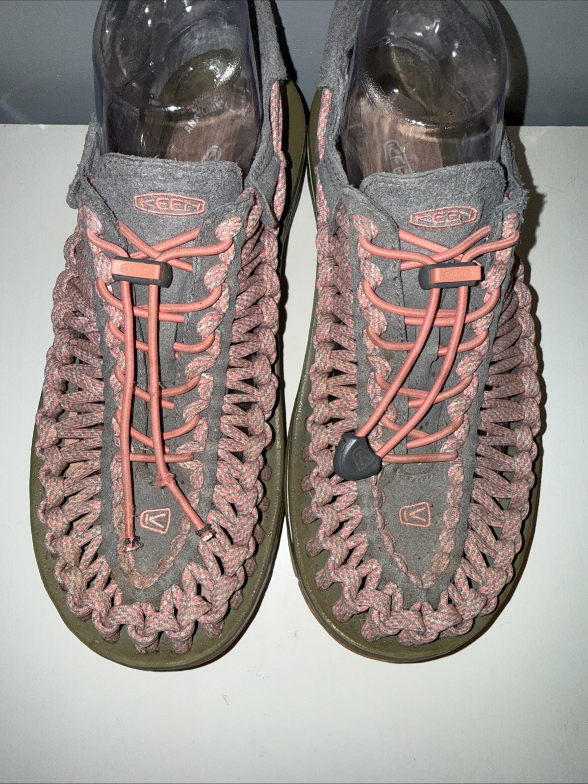 Keen 1014756 Uneek 8mm Camo Fusion Coral Women’s Sandal 10 Summer Camp Beach
