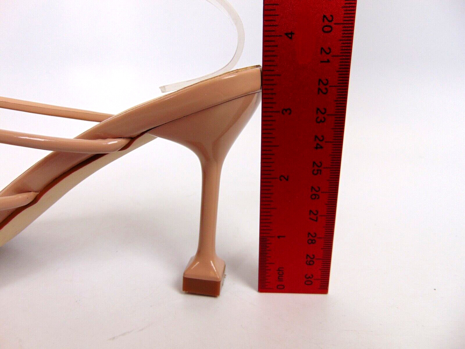Viviany Bloc Heels Dress Women’s Evening Heels Sandals Size 8.5 M, Nude Leather