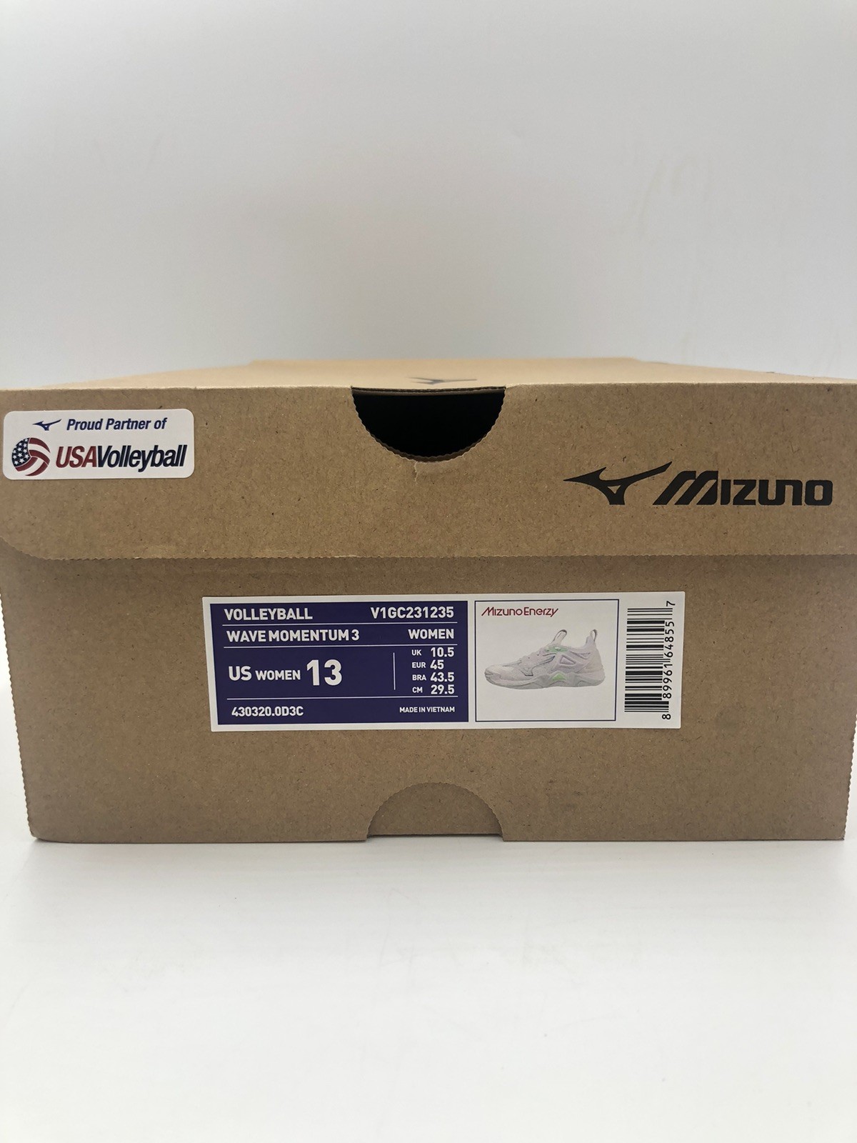 MIZUNO WAVE MOMENTUM 3 Women’s Volleyball Shoes V1GC231235 Size US 13 New •