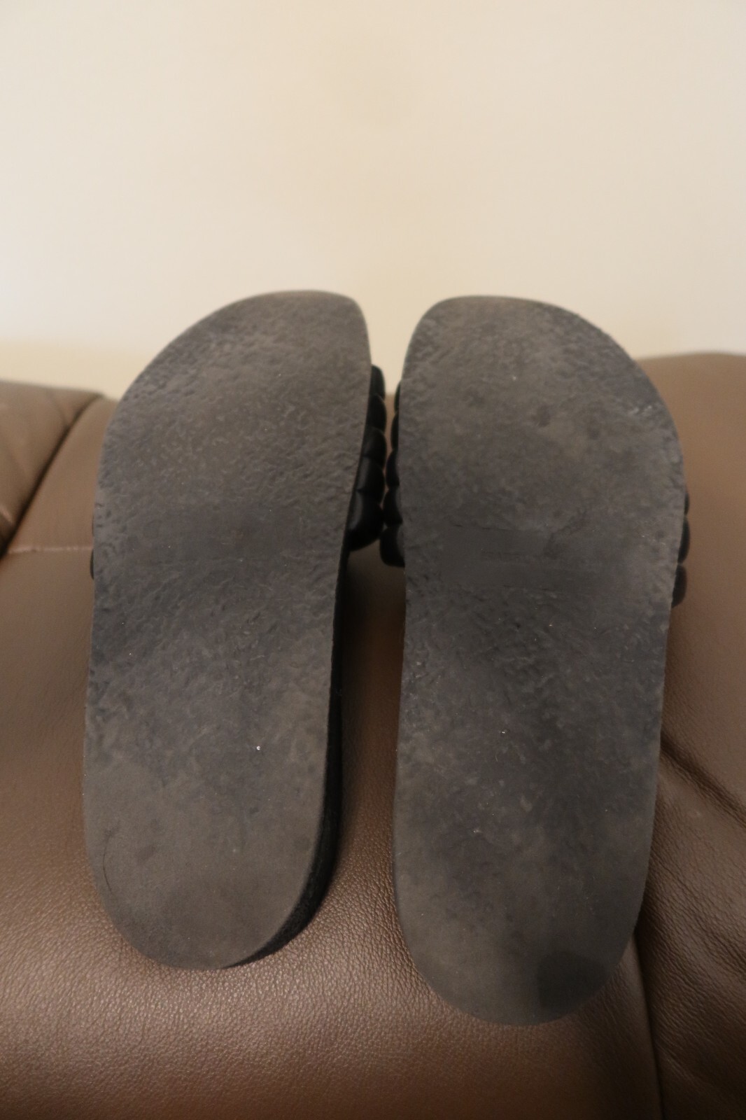 $430 Isabel Marant Hellea black lamb leather padded sandals size 36 with box