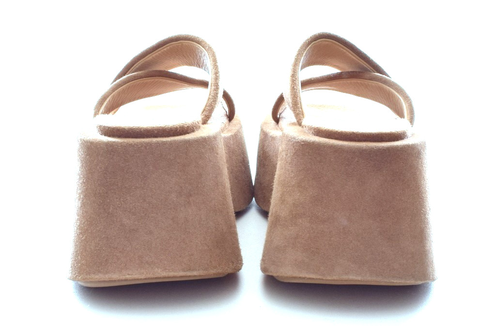 Marsell Camel Suede Chunky Heel Platform slides Sandals Size 36 US 6.5 EUC