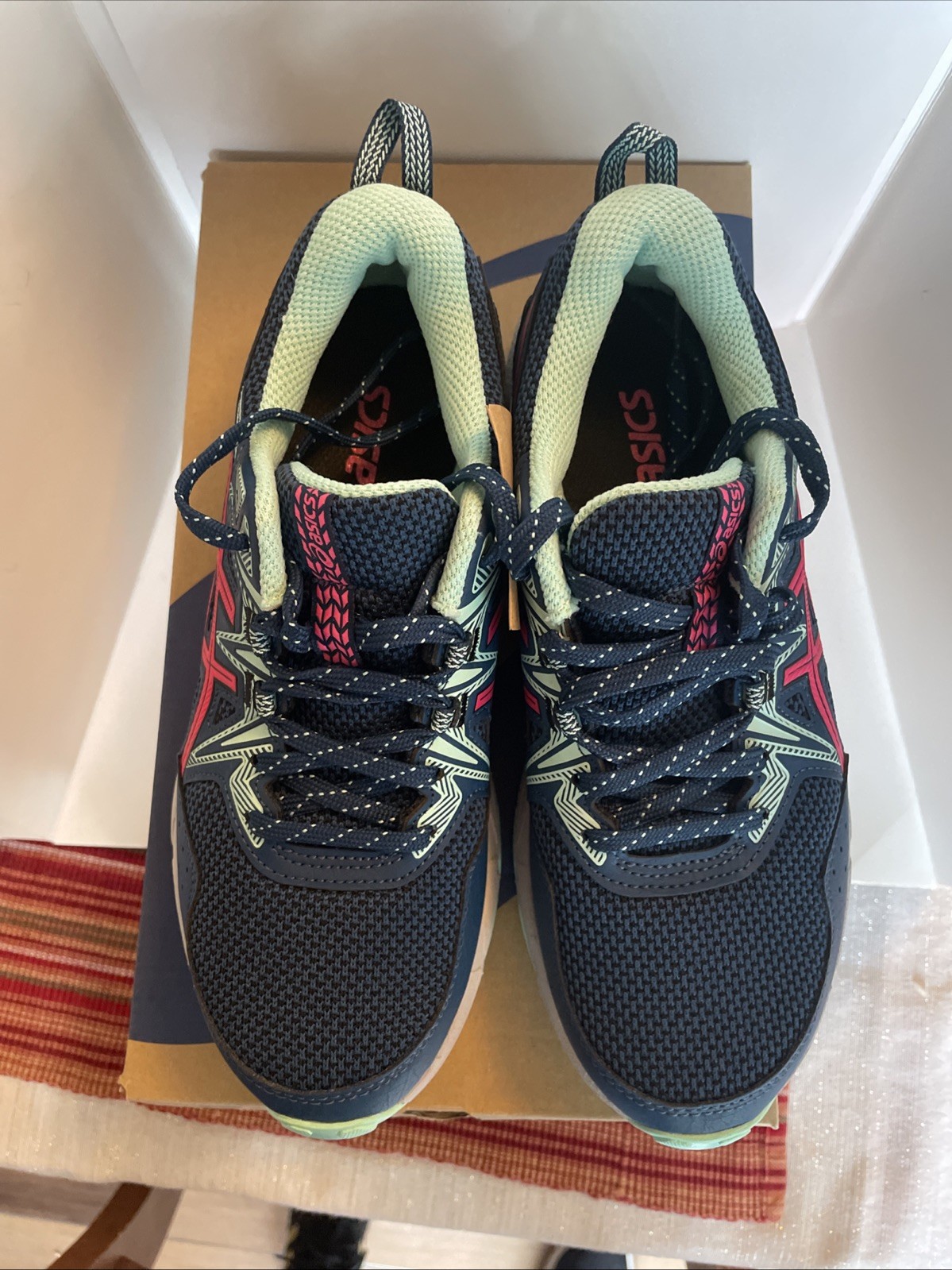 Asics Shoes Womens 6 Blue Pink Gel Venture 8 Trail Running Sneakers