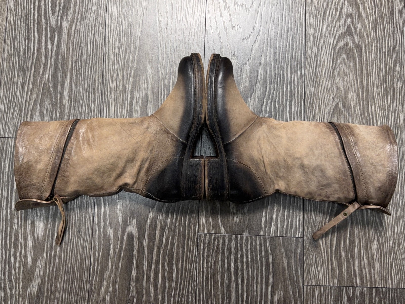 Womens A.S. 98 Airstep Leather Boots Zip Shoes Biker Gothic Style Size 38
