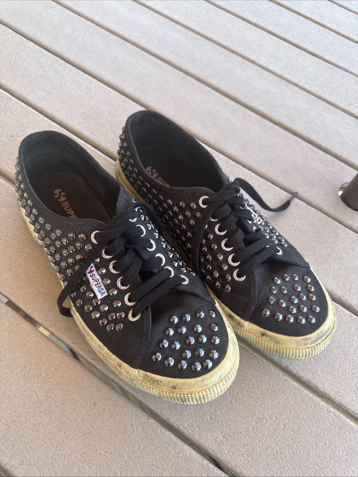 Superga Studded Sneakers Style S007WB0 Size 9 Women Used Good Condition