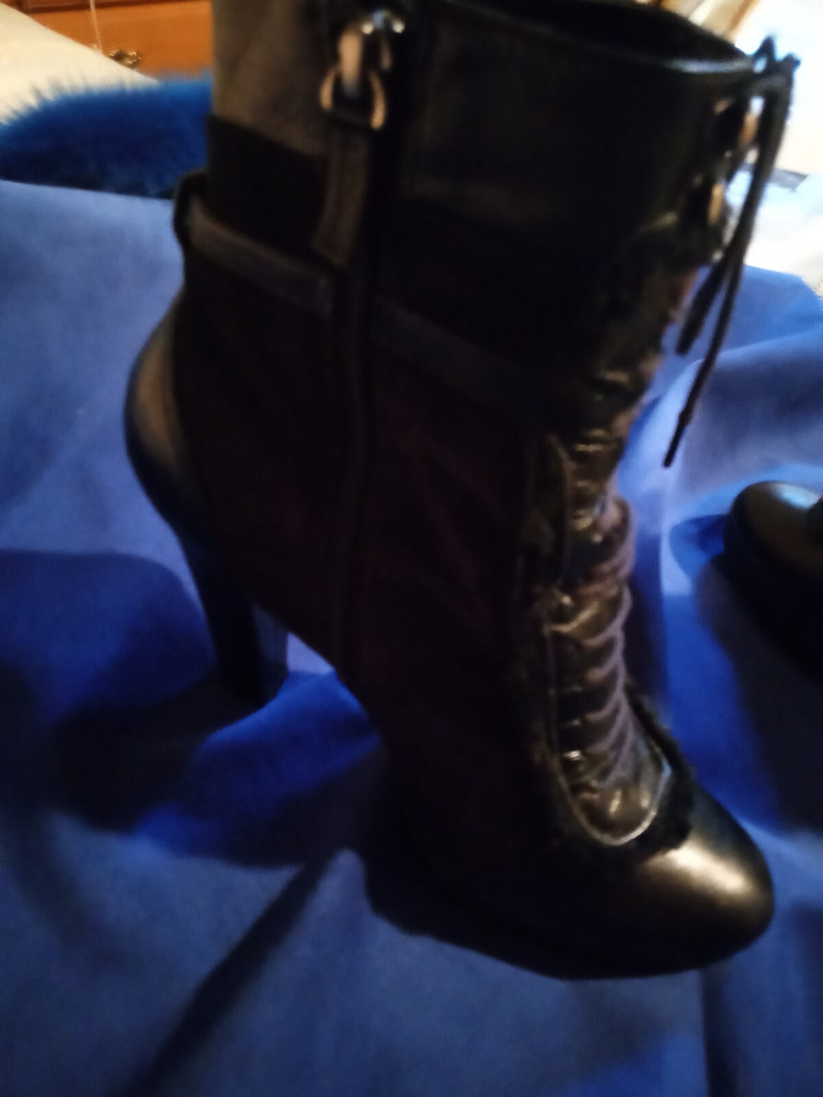 L.K. Bennett Gorgeous Butter Soft Suede Leather Boots Heels Black Must See! US 7