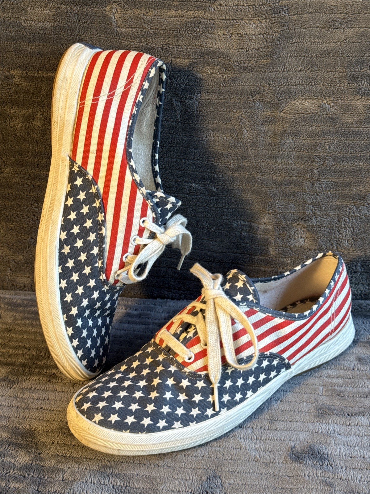 90’s Keds Women’s Shoes Sz9 Stars Stripes Sneaker USA American Flag 4th July VTG