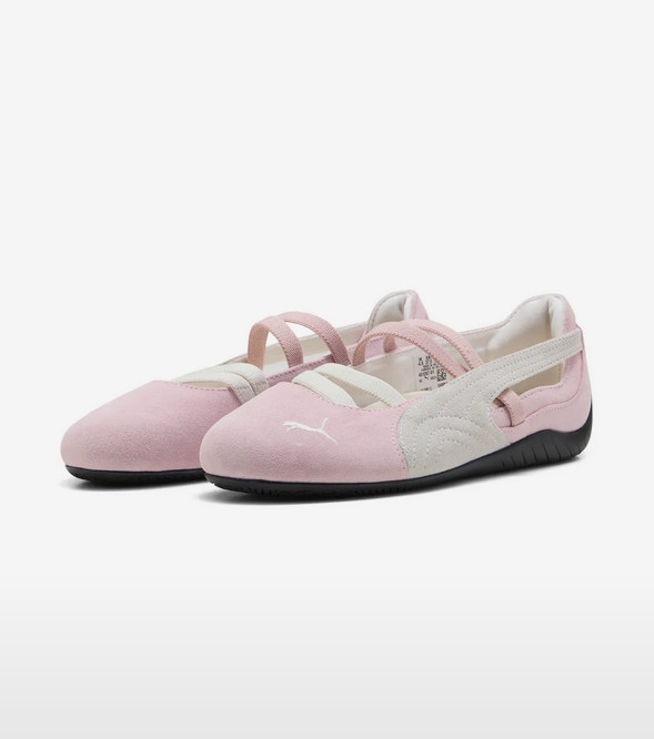 Puma Women Speedcat Ballet Suede Whisp of Pink Puma White Sneakers 401287-01
