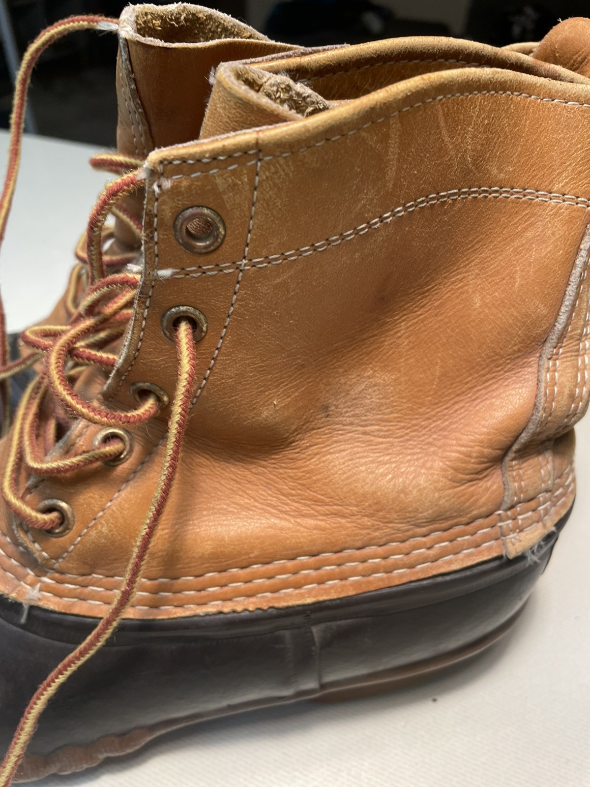 LL Bean Brown Leather Duck Boots Size 9 Women’s Maine Hunting Shoe Outdoors
