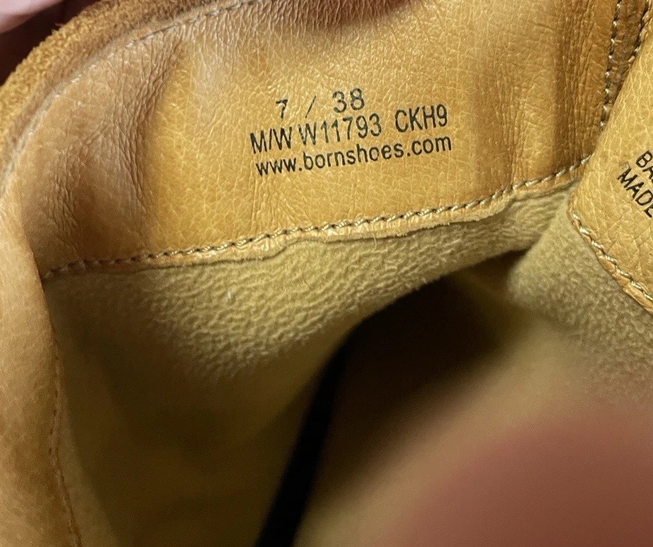 born suede boots Brown Calf Length Size 7 Please See Pictures For Defects