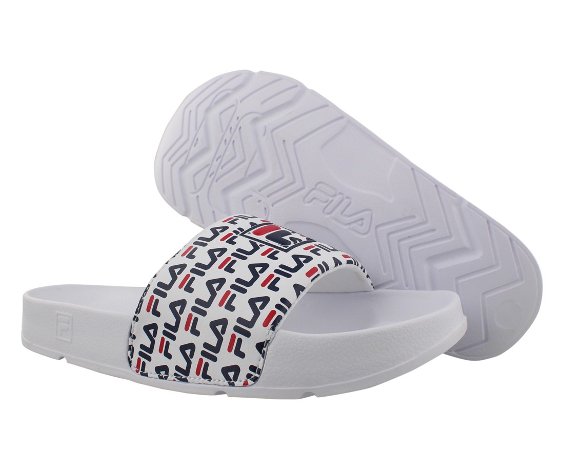 Fila Drifter Mood 2 Slide Womens Shoes Size 7, Color: White/Navy/Red