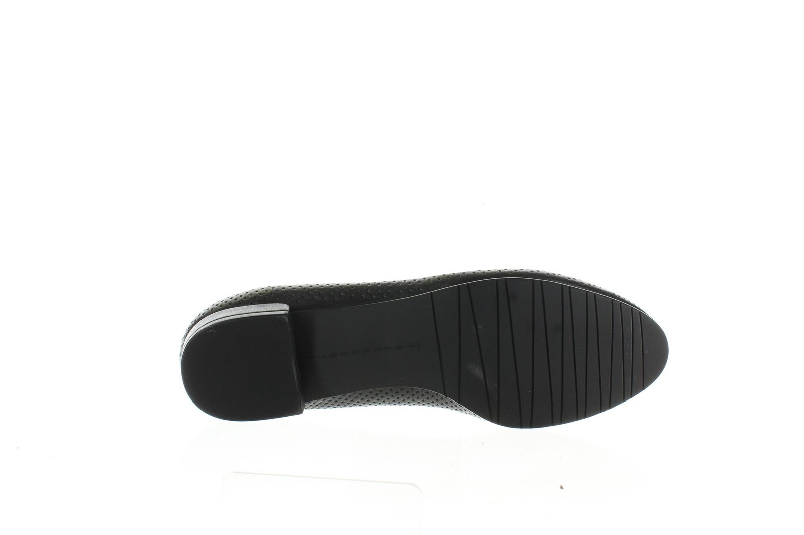 VANELi Womens Ulanda Black Perf Nappa/Black Elastic Ballet Flats Size 6