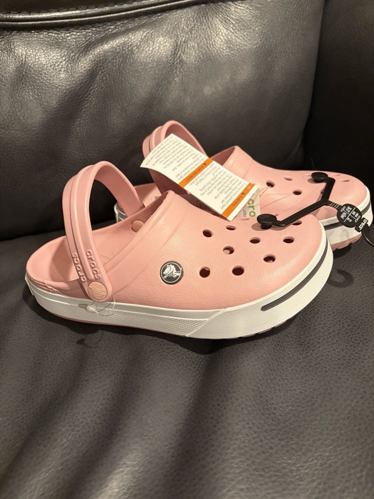 Crocs Lt Pink Women’s 6 Men’s 4 Baya Band Classic Comfort Clogg Slingback Shoes