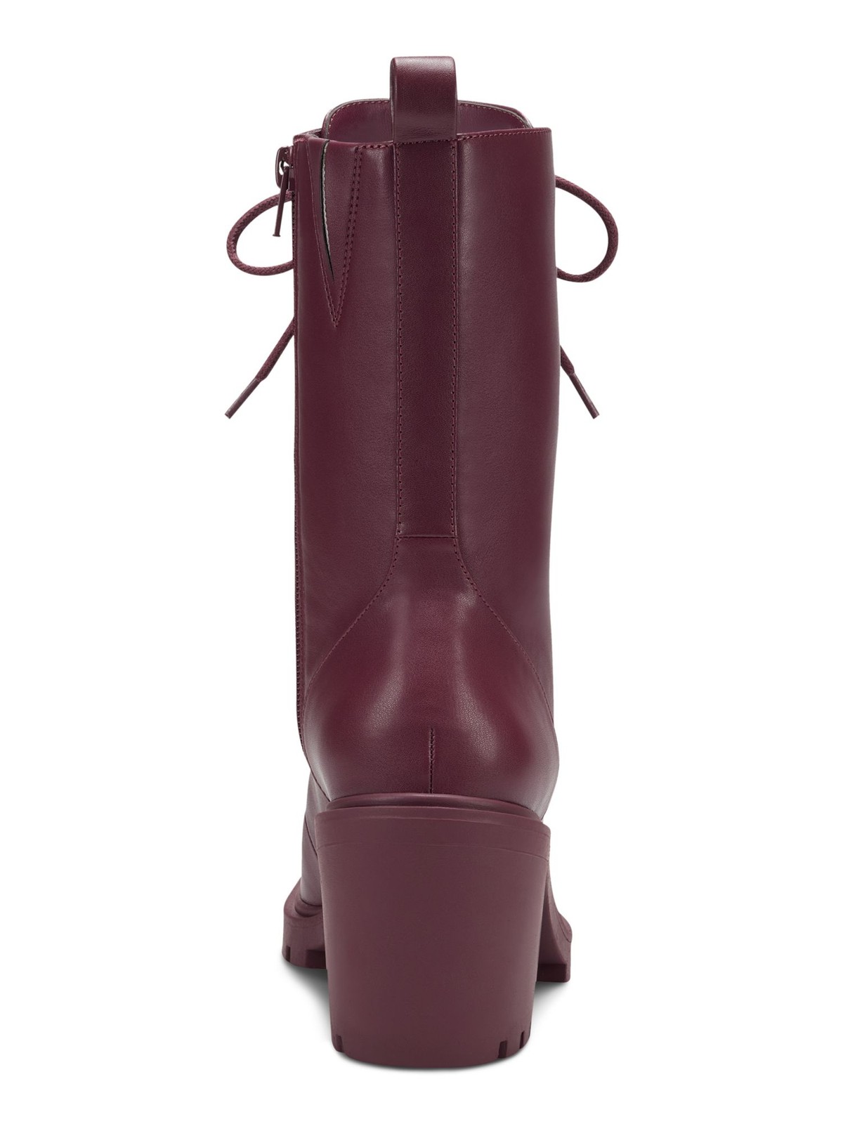 ALFANI Womens Burgundy Lace Up Pull Tab Blaire Round Toe Block Heel Booties 8 M