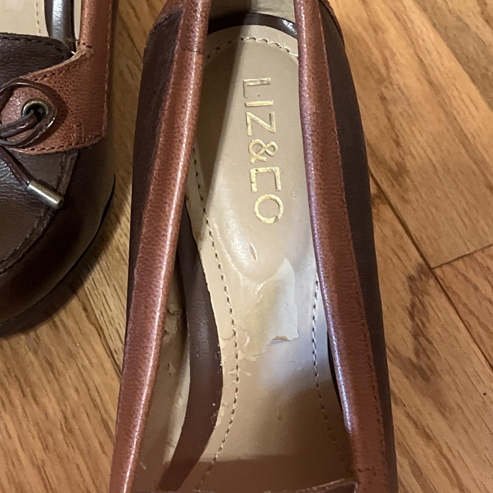 Liz & Co woman’s wedge shoe 8 Vintage Librarian Classic Preppy