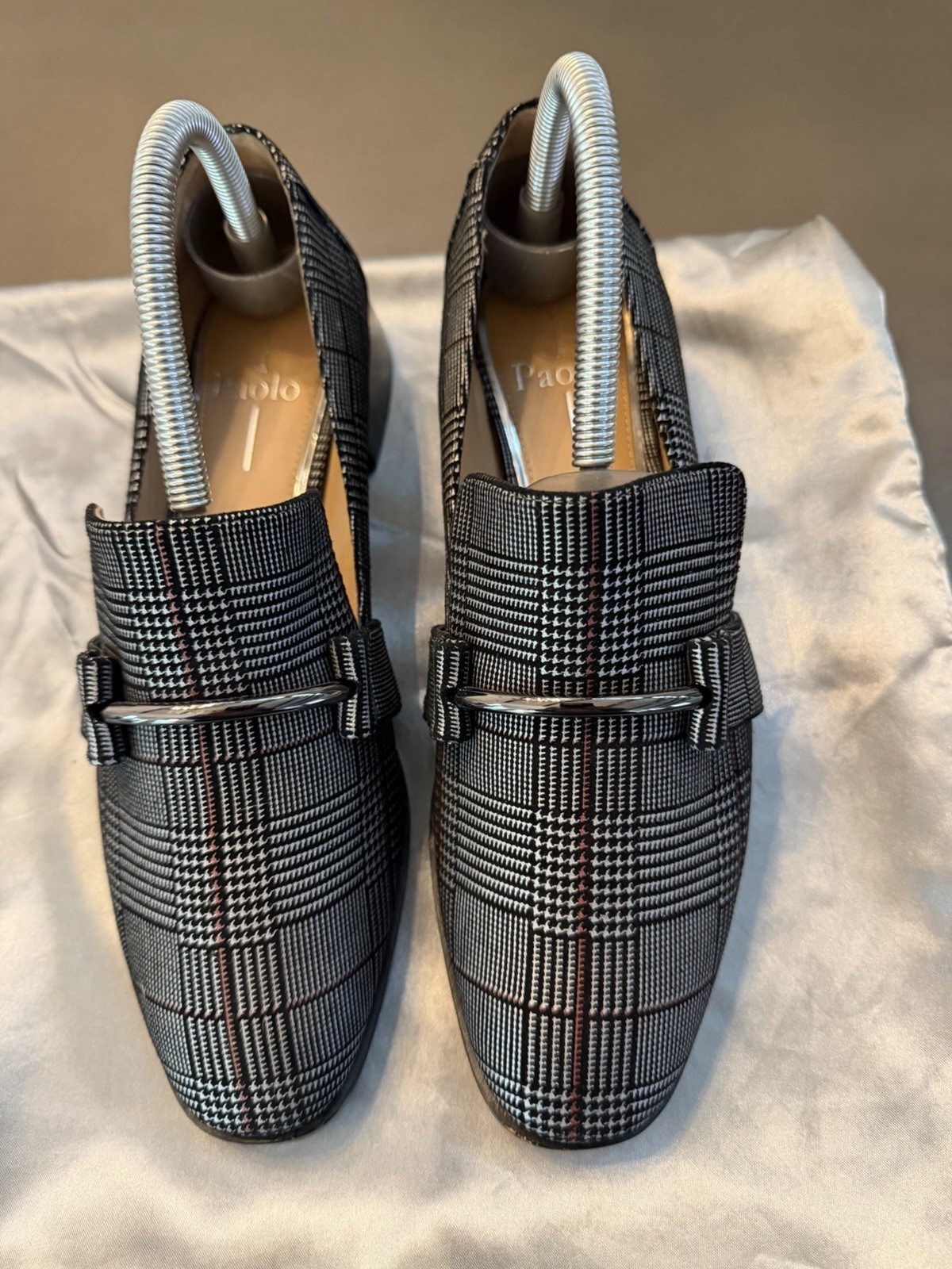 Paolo Linea Women’s Block Heel Dress Shoes Size 8M Super Classy Black/Gray