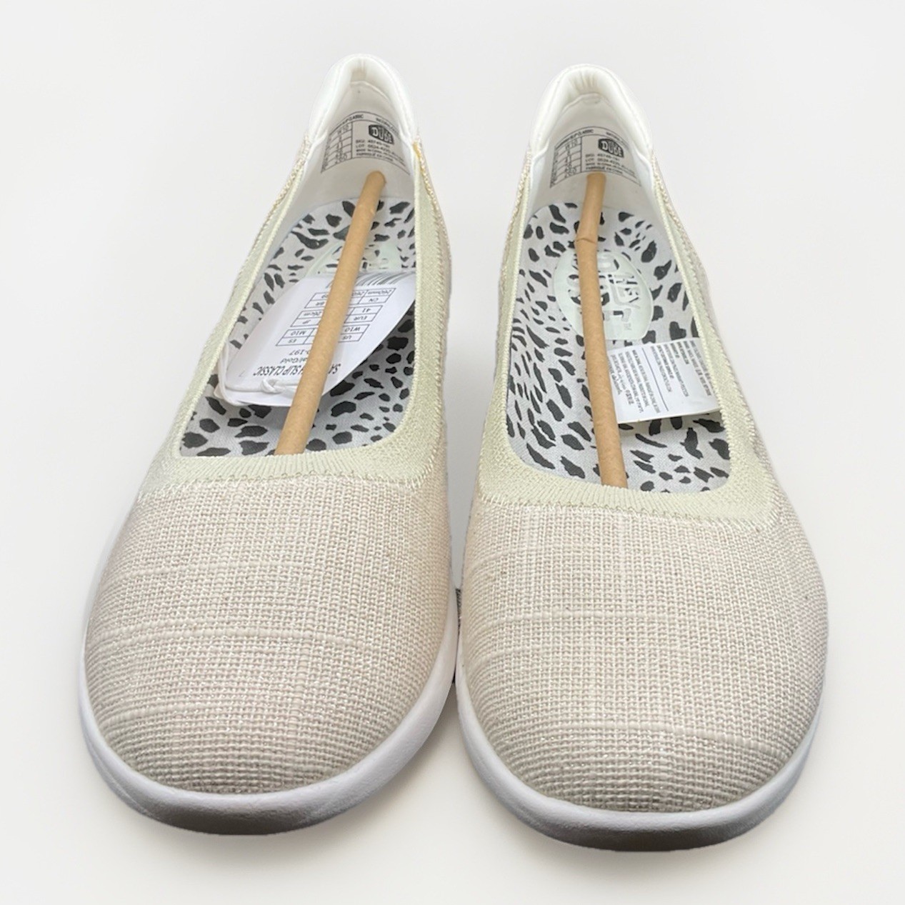 Hey Dude Women’s Savannah Slip Classic Natural/Gold – US 10 NEW