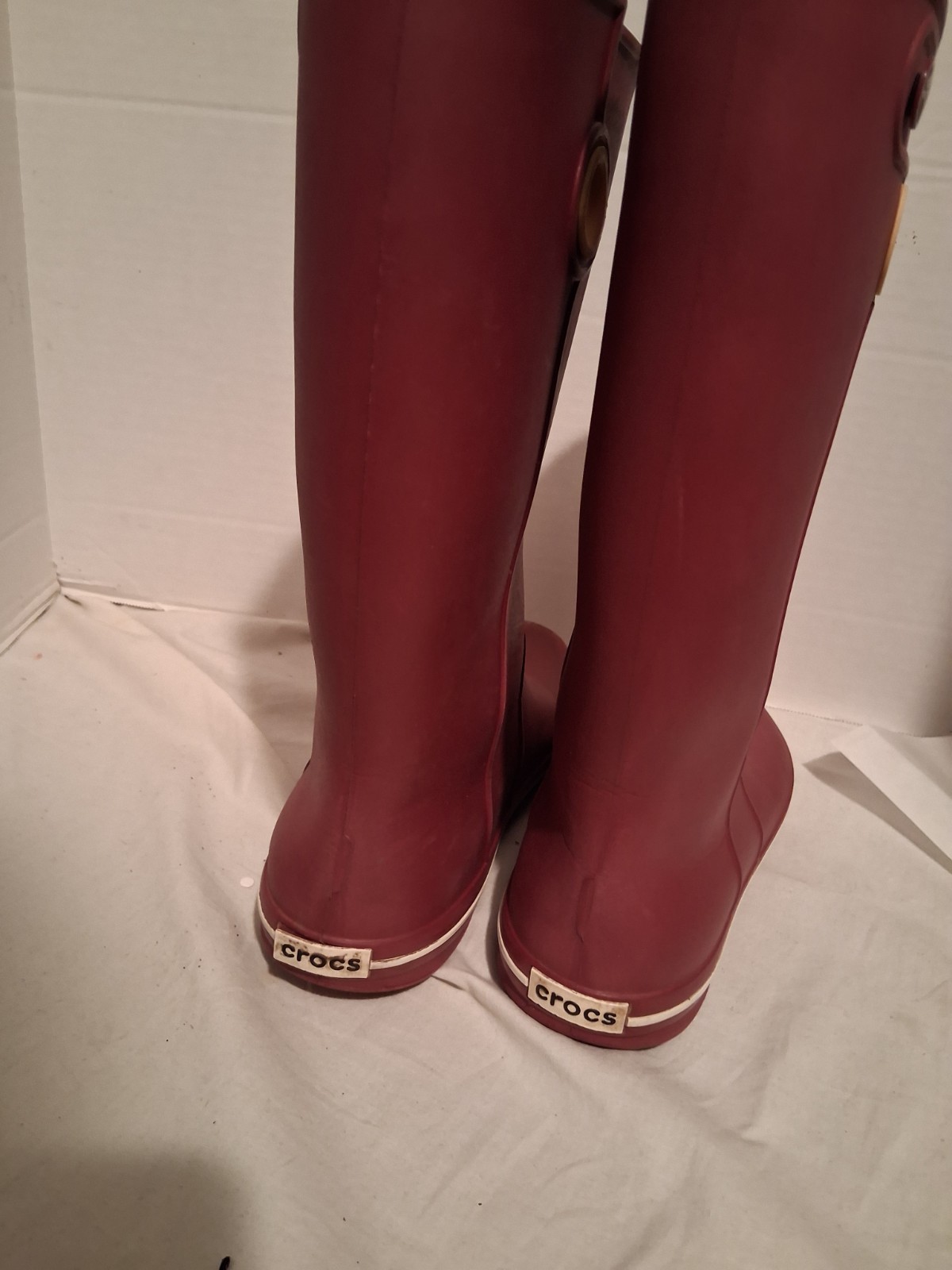 Crocs Jaunt Womens Size 8 W Tall Rain Garden Boots Purple Waterproof