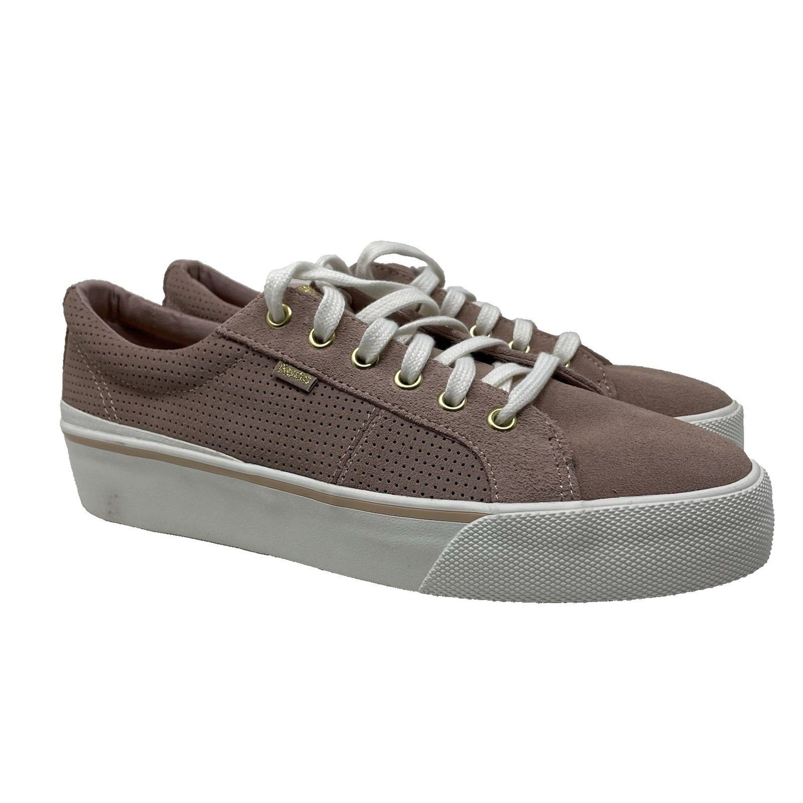 Keds Women’s Jump Kick Duo Mauve Suede Perforated Platform Sneakers Size 10