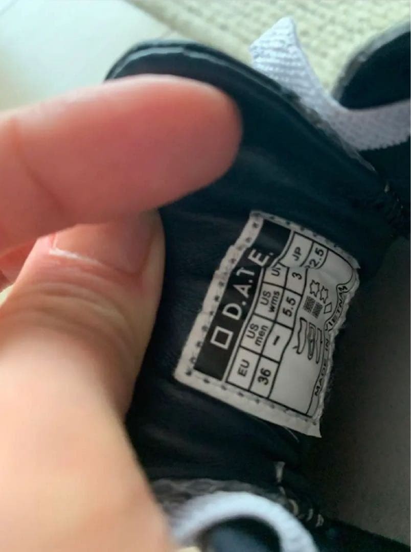 D.A.T.E. FUGA Sneakers Gray 22.5cm Layered Design Women’s Shoes