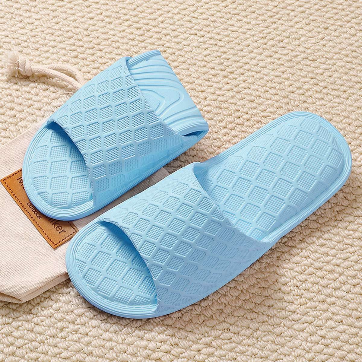Womens Mens Soft Slippers Bath Shower Non-Slip Bathroom Sandals Outdoor Shoes US