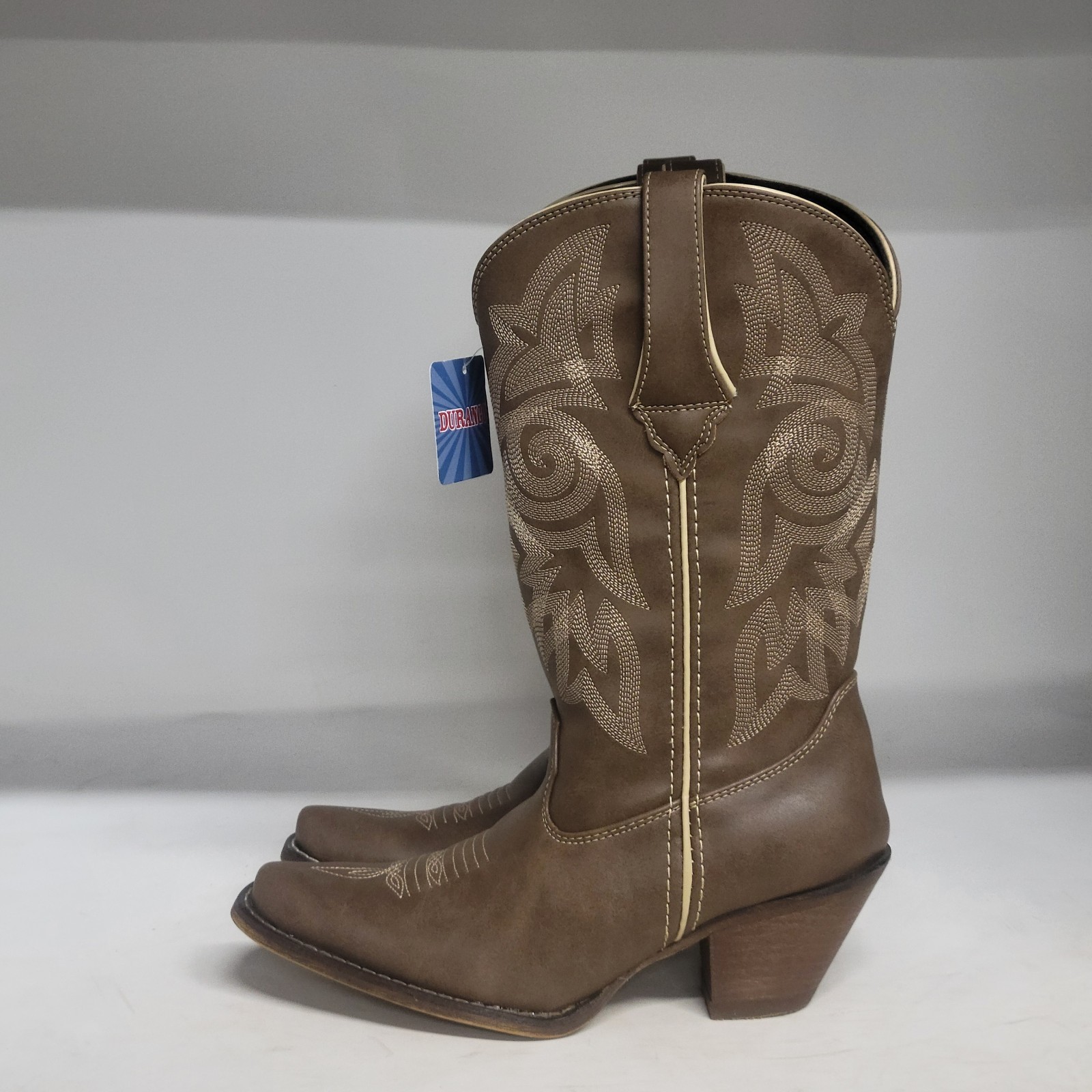 Durango 12″ American Flag Buckle Western Boot Tan Women Size 6.5M (READ DESCRIP)