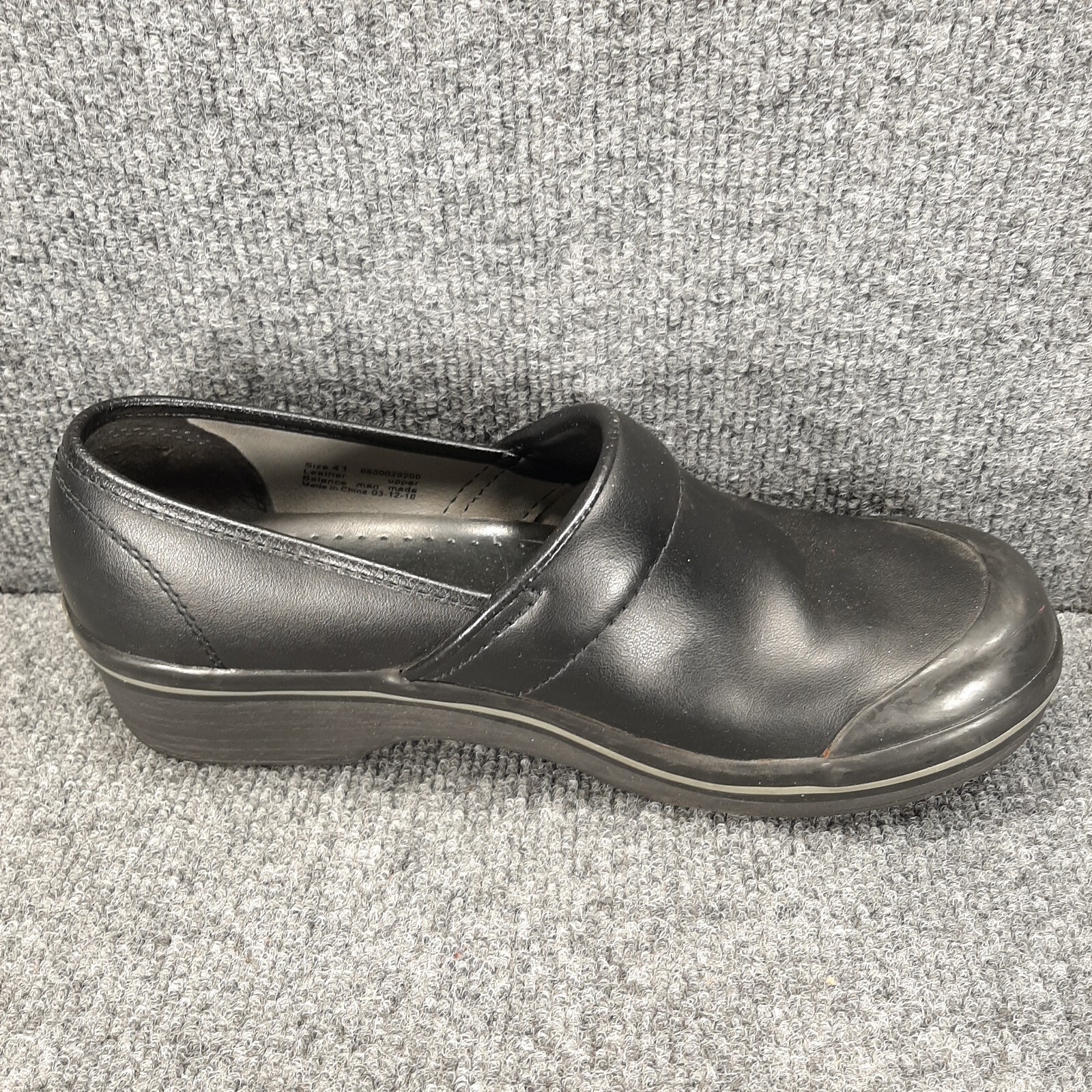 Dansko Volley Clogs Black Leather Slip On Shoes Women’s Size US 10-10.5 EU 41