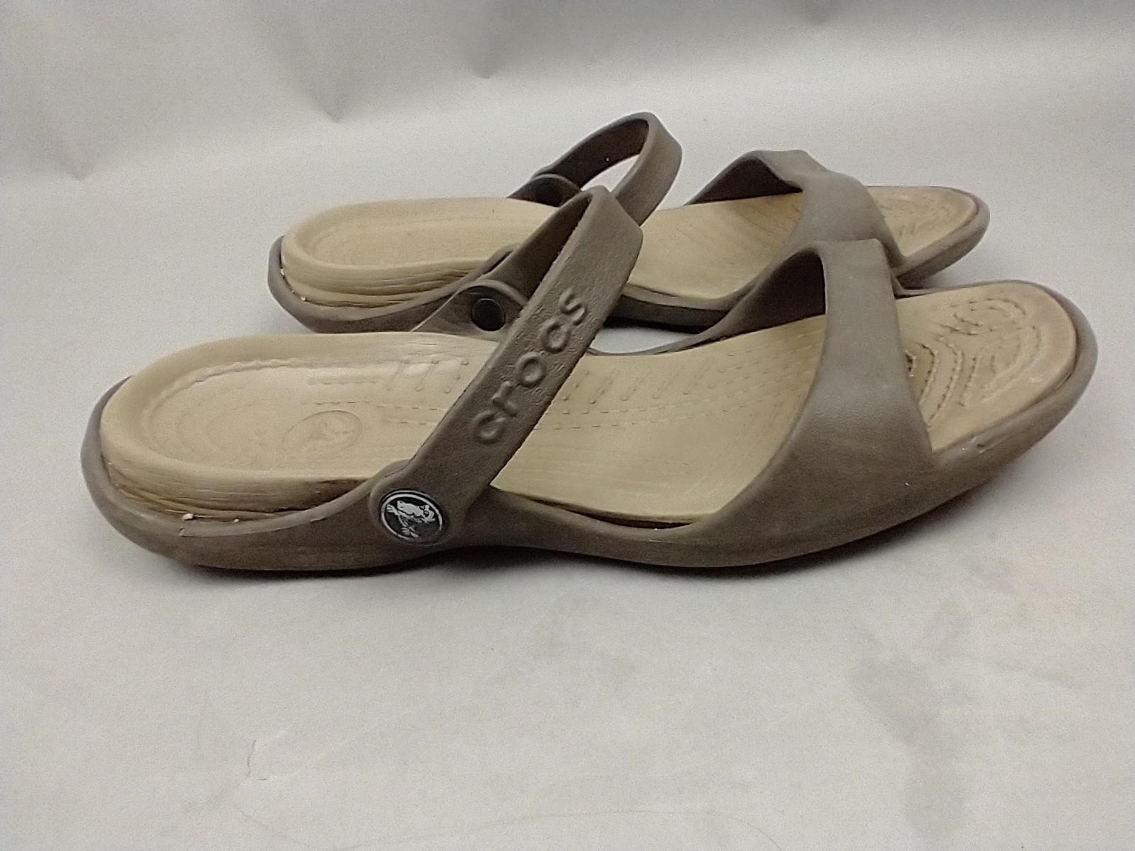 Crocs Cleo Slide On Sandal Women’s Size 10 Brown