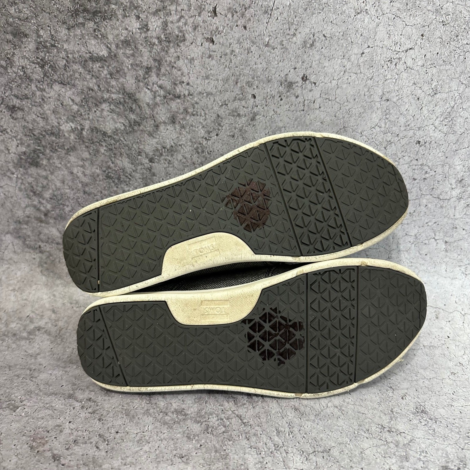 TOMS Del Rey Sneakers Women 8.5 Gray Coated Linen Low Top Athletic Shoes