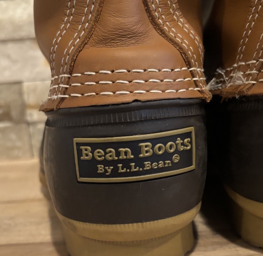 LL BEAN Boot Women’s Waterproof Duck Size 9 Brown 8″ Leather USA Made Nice Con