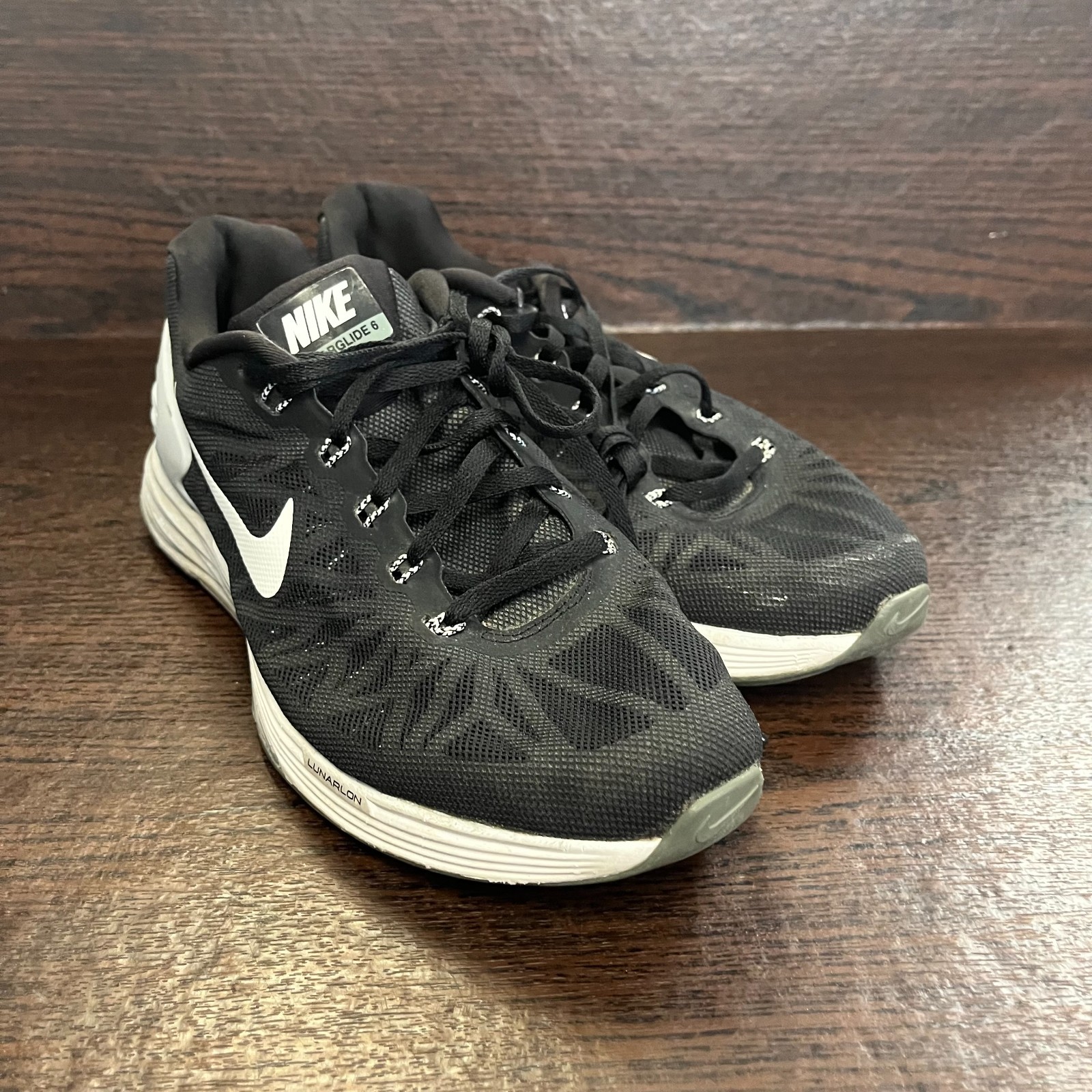 Nike LunarGlide 6 Women’s Shoes Size 10.5 Black Athletic Sneakers 654434-001