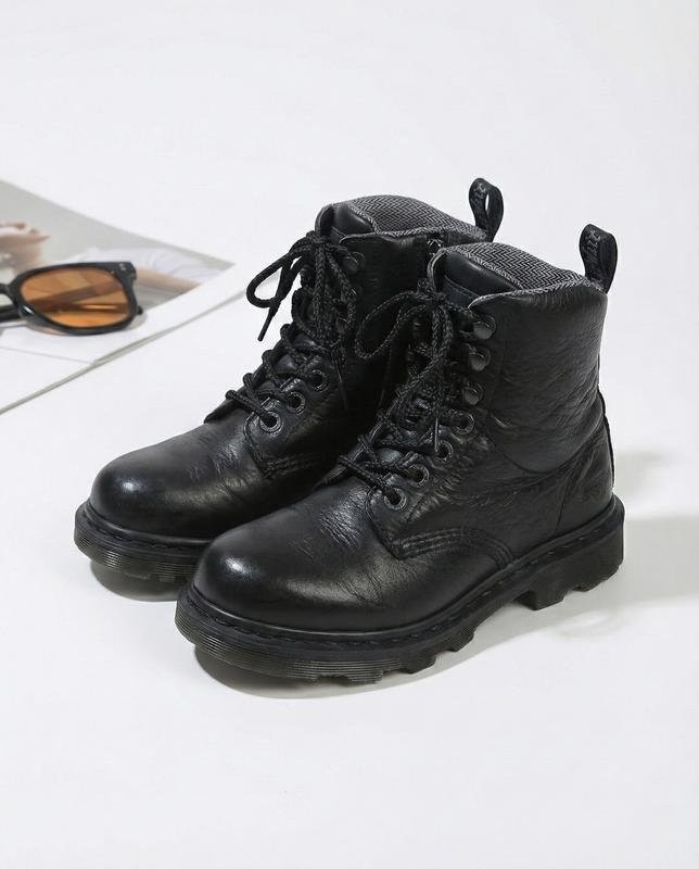 Women Dr Martens boots black leather 37 #3L06
