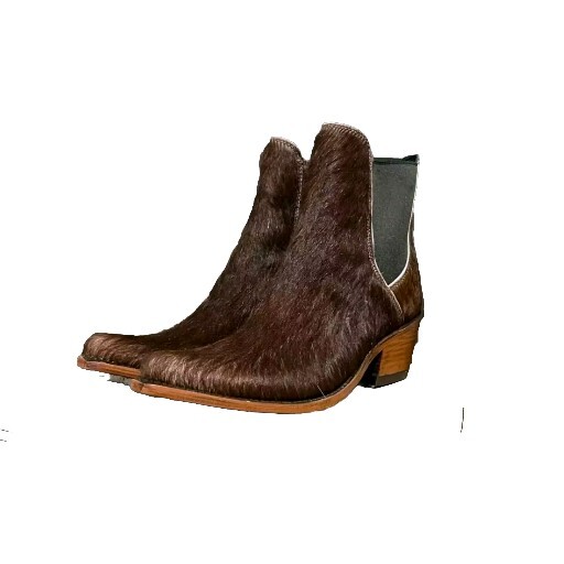 Granizo Café Liberty Black Genuine Cowhide Handmade Booties 8″ Shaft Size 9.5 #P