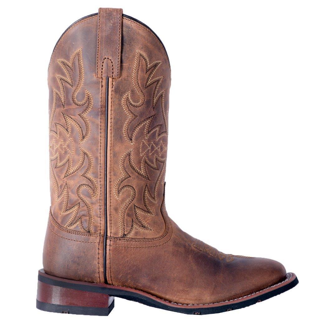 LAREDO ANITA WOMEN’S COWGIRL SQUARE TOE TAN BOOTS 5602 NEW NIB