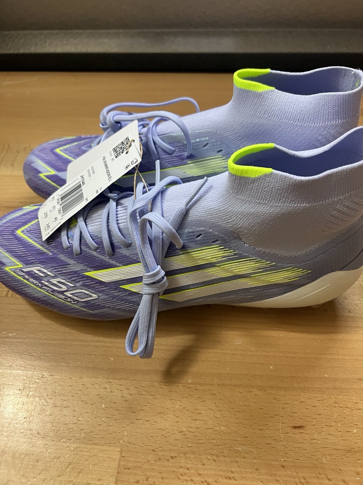 $260 Adidas F50 Sparkfusion Elite Mid FG Soccer Cleats Violet Women’s 8 / Mens 7