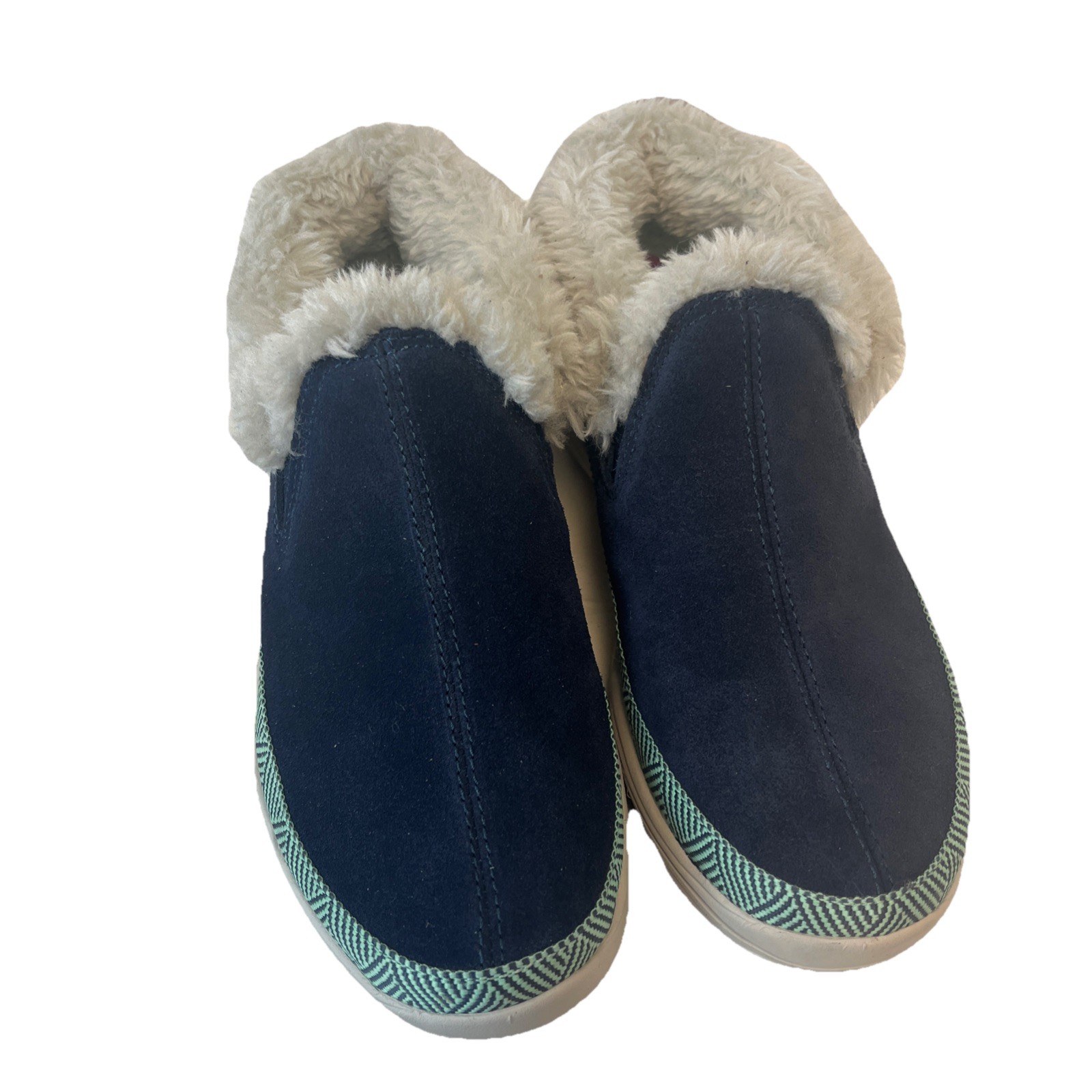 Ryka Surround Fit Leather Fabric Upper Rubber Soles Faux Fur Size 6.5M