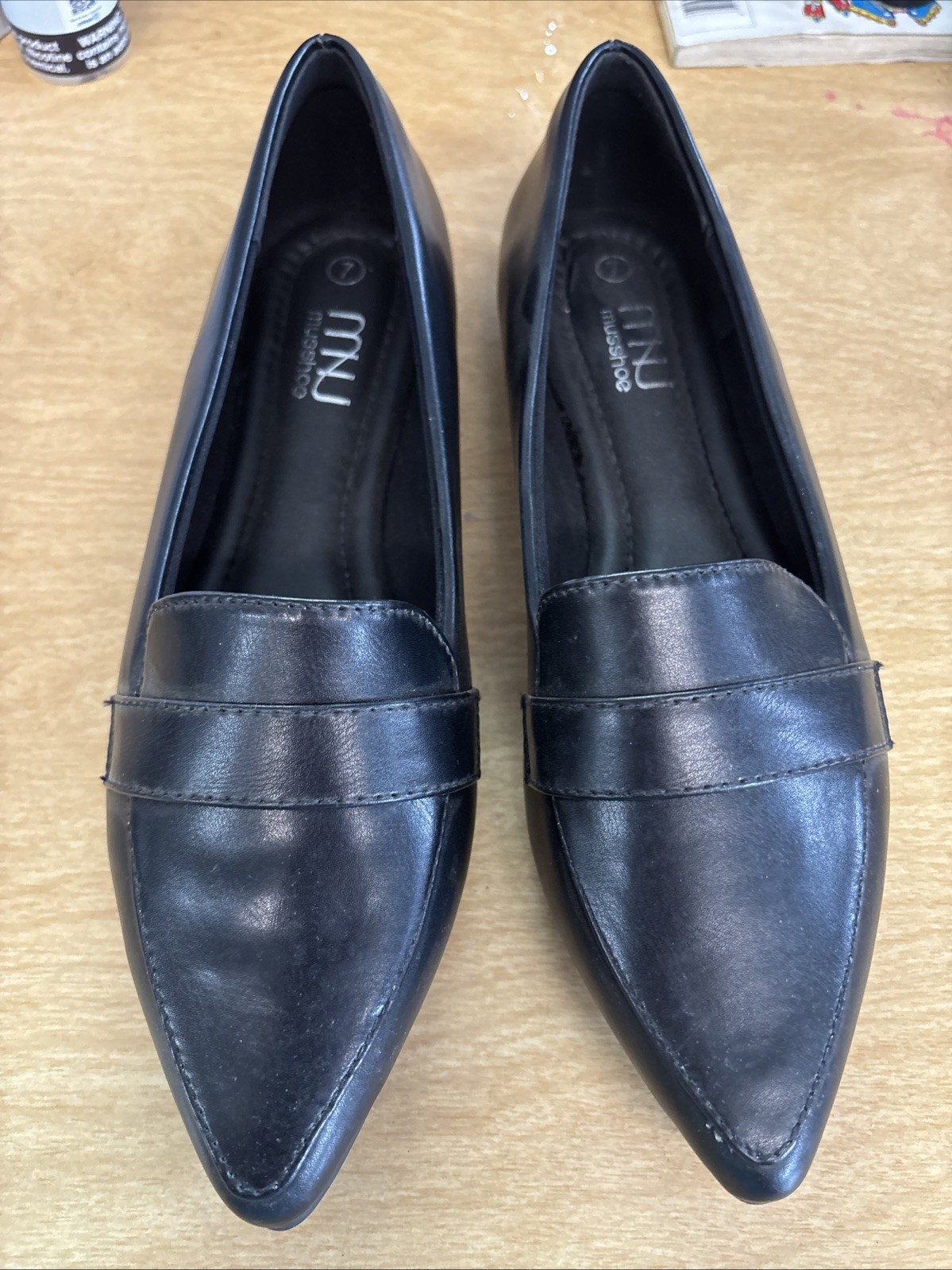 Ladies Size 7 Musshoe Black Flats