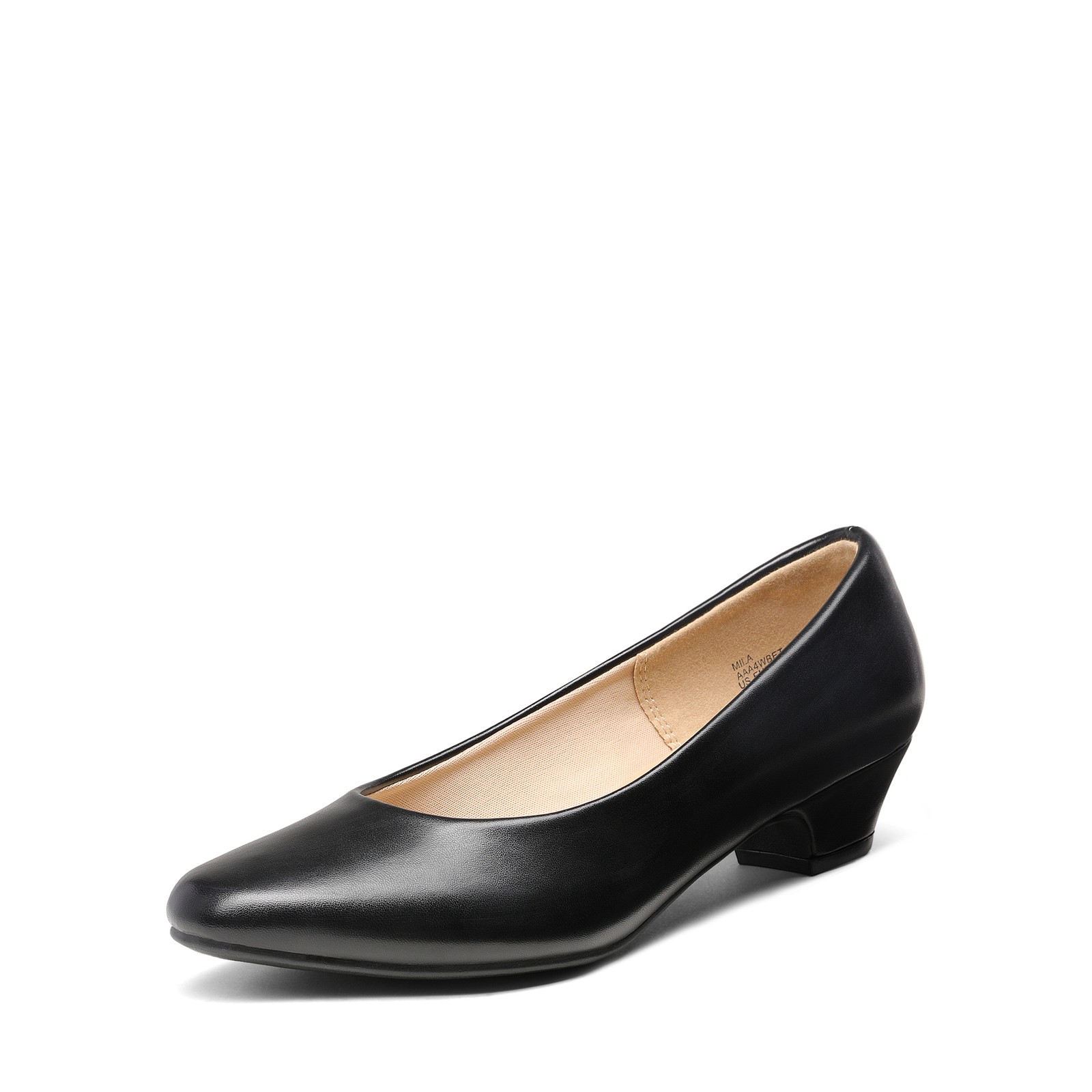 Women Pumps Low Block Heels Classic Faux Leather Office Lady Work Dress Pumps US