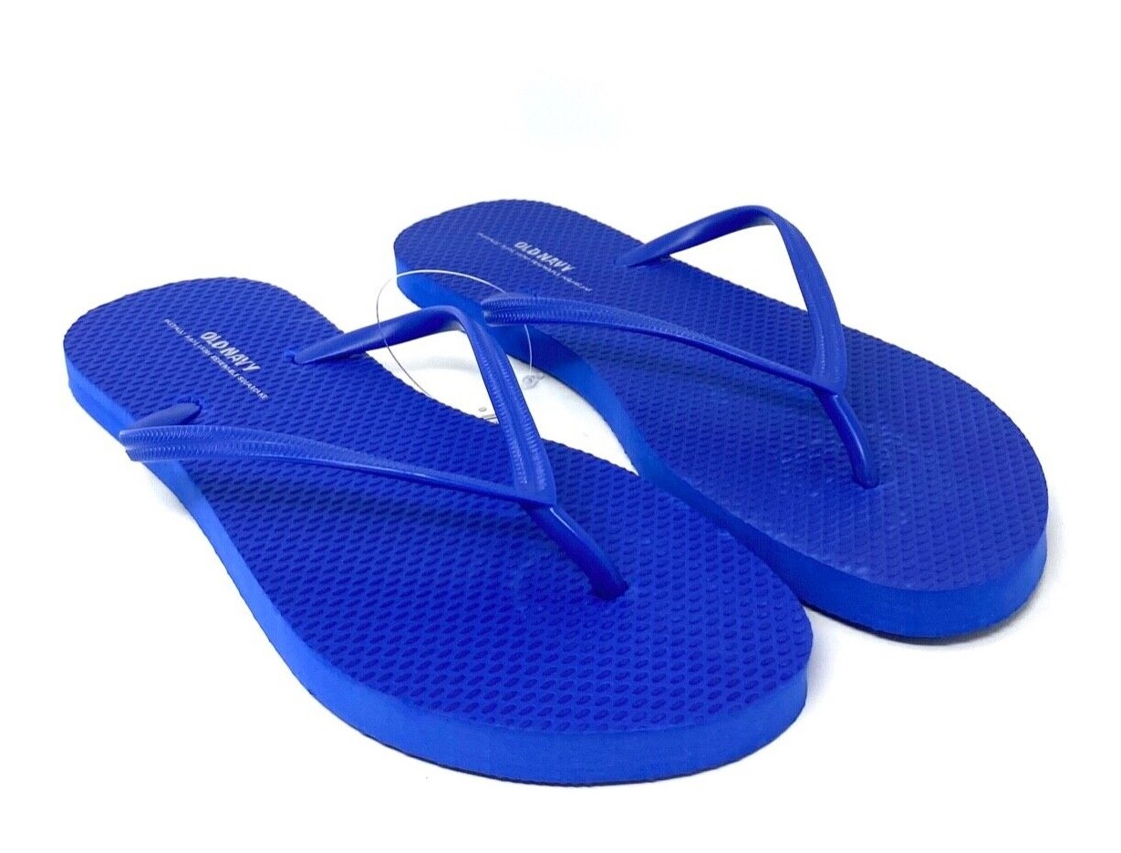 Old Navy Flip Flop Sandals For Women Summer Blue Rubber Comfort 812894-01-1