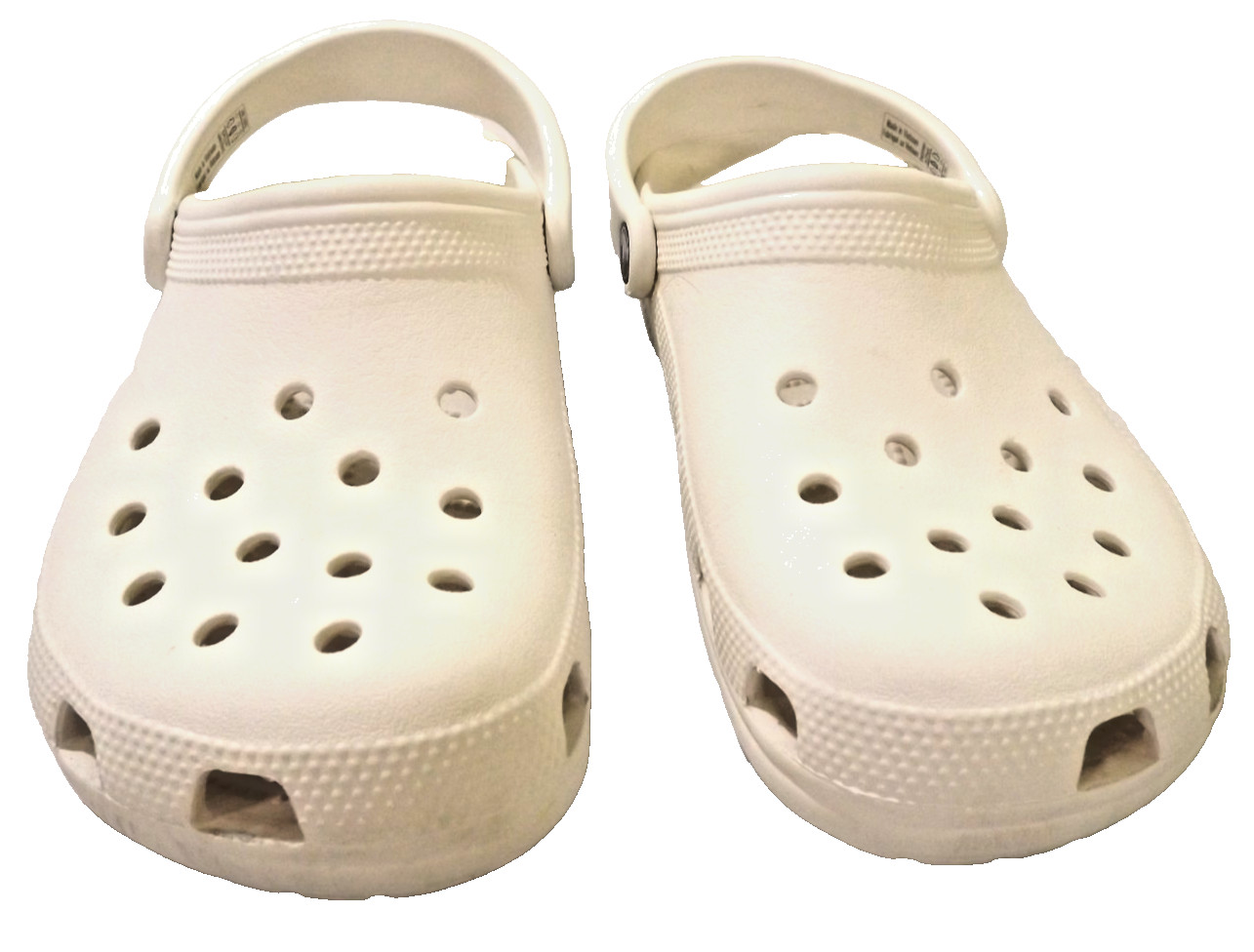 Crocs Unisex Adult Classic Unlined Clog Shoes Mens Size 7 Womens 9 White