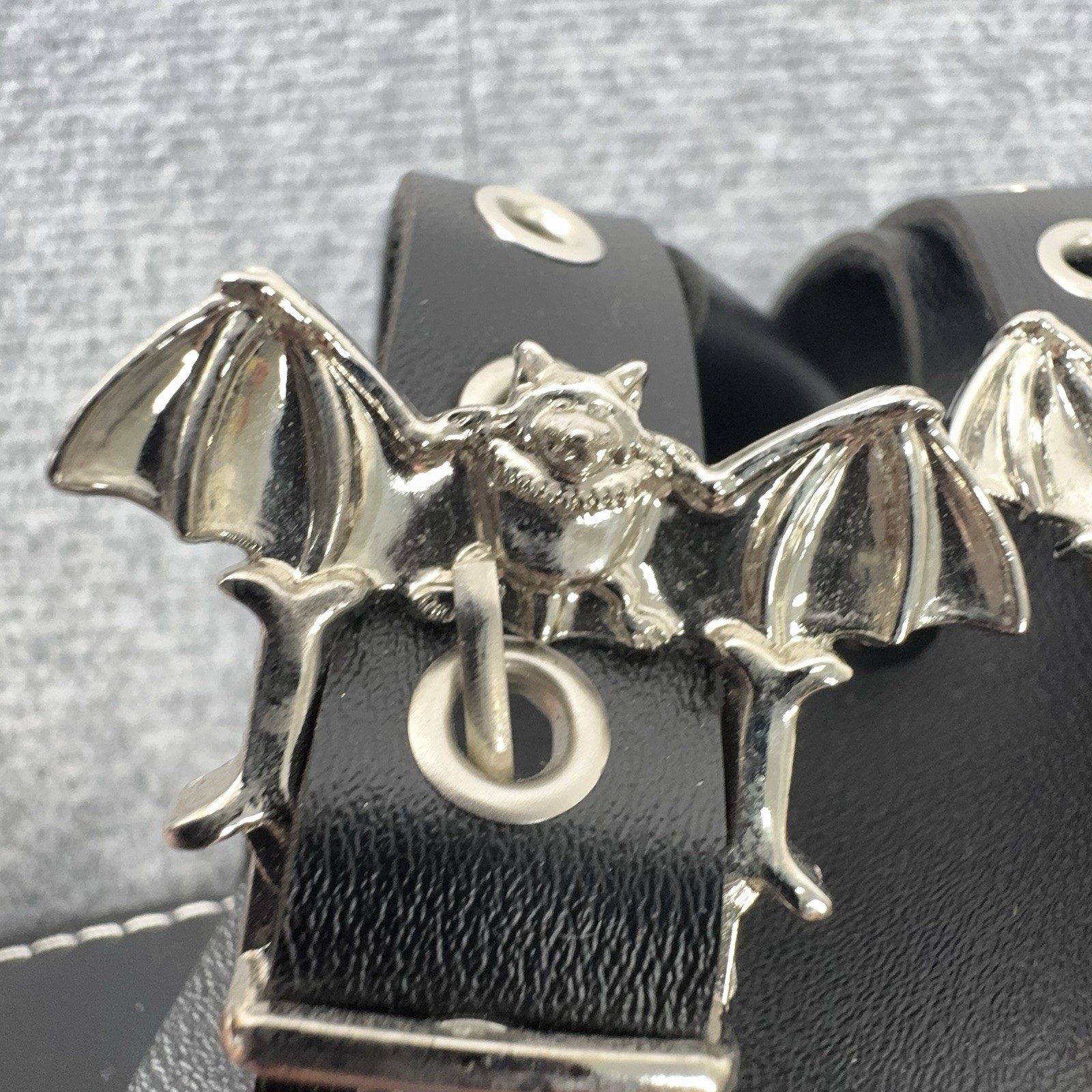 Goth Bat Buckle Slide Sandals Black Punk Grunge Alt Y2K Women’s EU 38 US 7.5