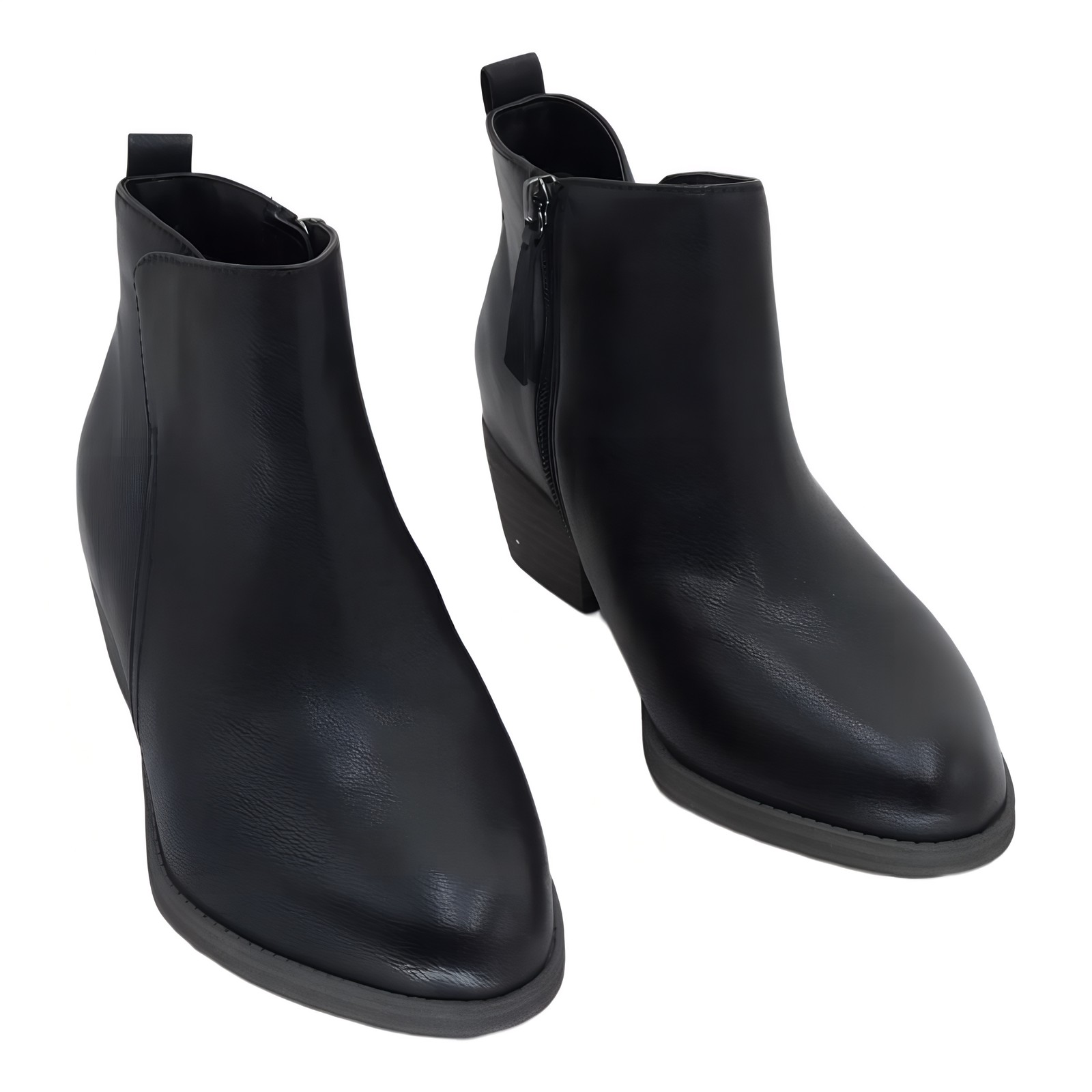 Naturalizer Zaylee Women’s Black Ankle Bootie Block Heel US 6.5 EU 36