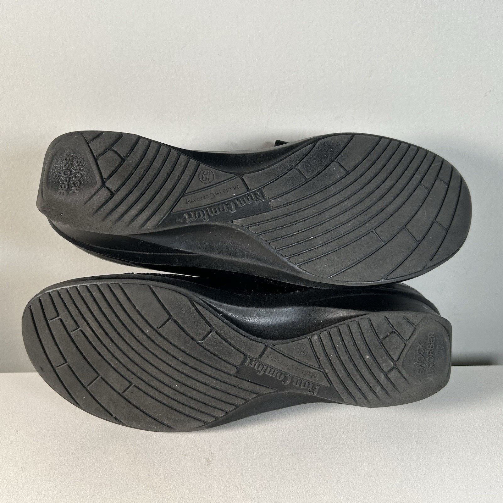 Finn Comfort Black Leather Mary Jane Wedge Shoes Germany Women’s 5.5